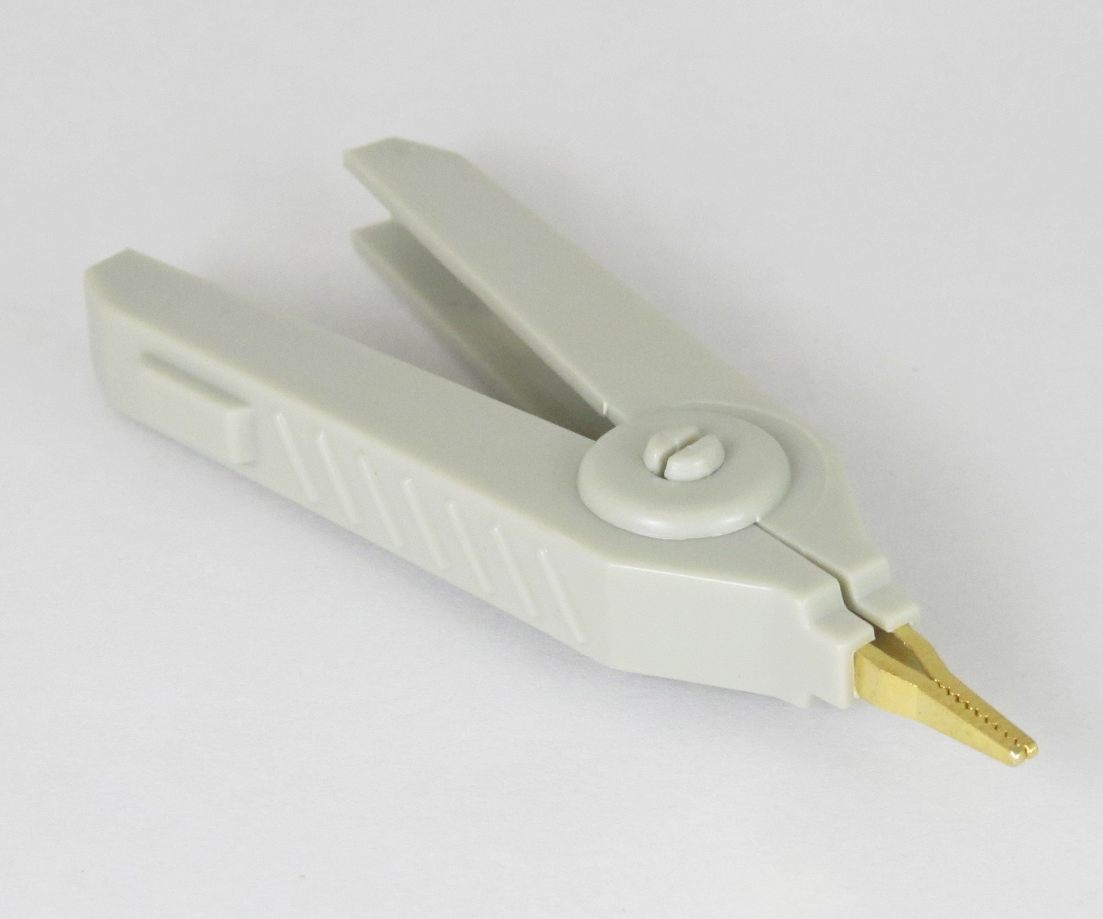 100x Grey High Quality Copper Alligator Kelvin Test Clip Clamp Gold Plated Clip
