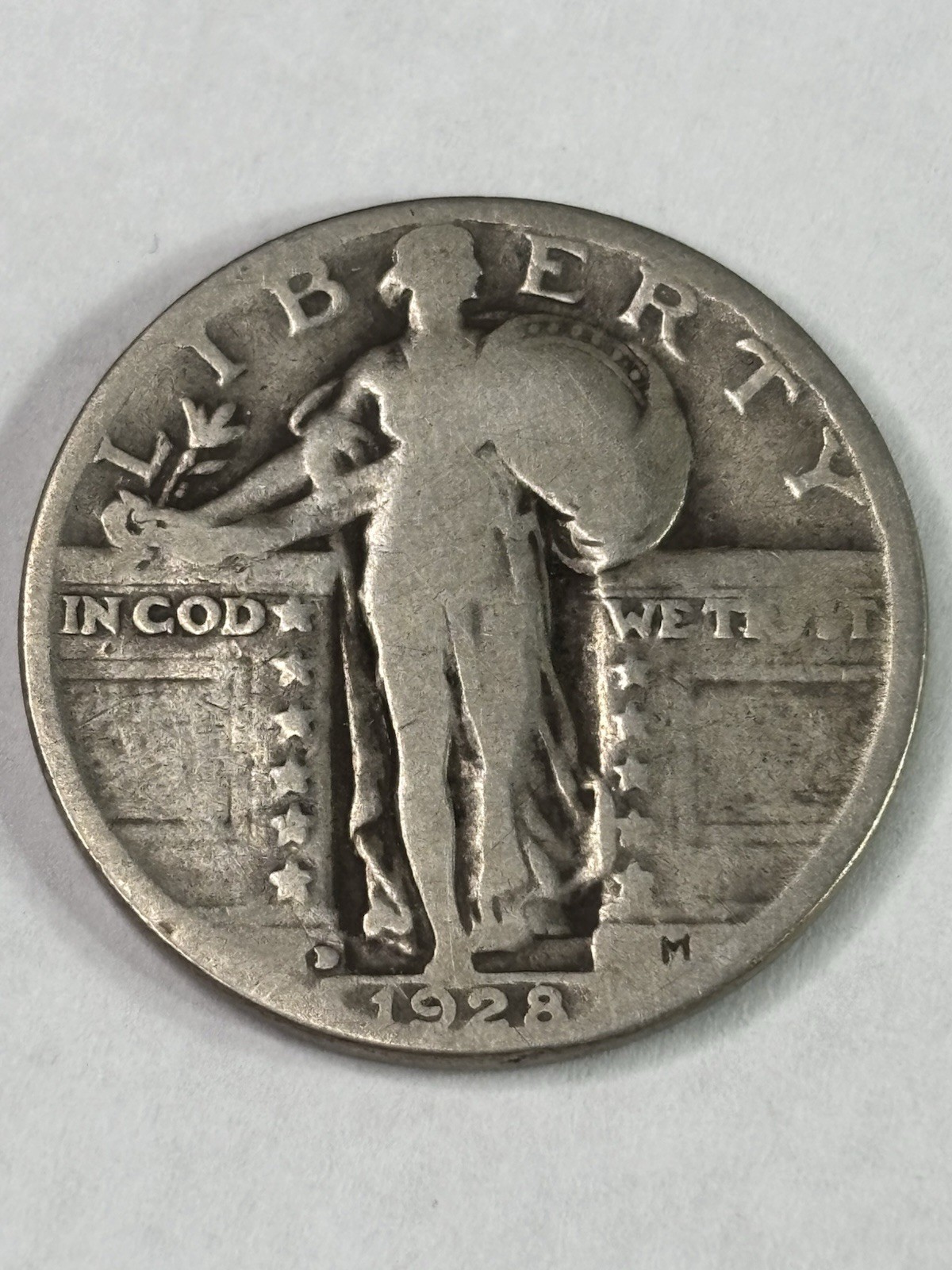 1928-D Standing Liberty Silver Quarter (SLQ) 90% Silver FREE SHIPPING