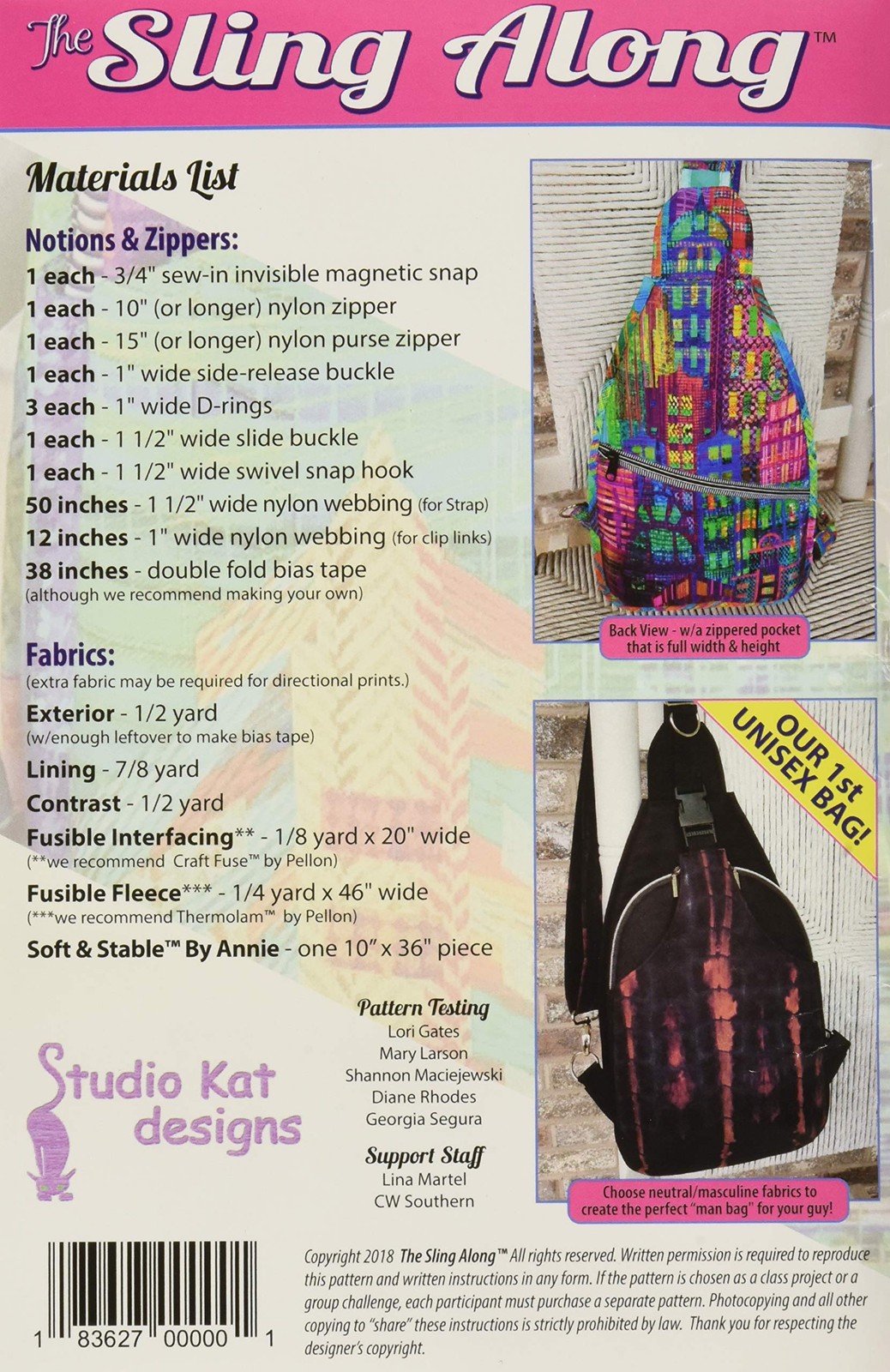 Studio Kat Designs The Sling Along Pattern