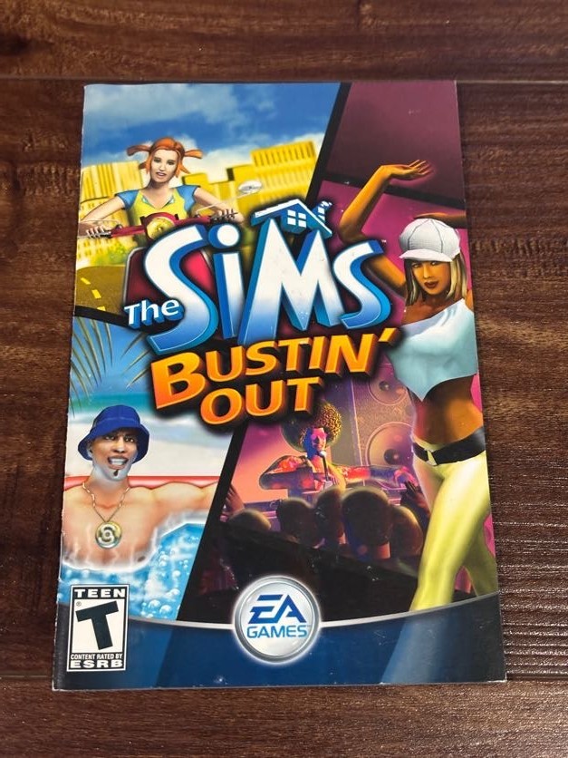 Sims Bustin Out Busting Playstation 2 PS2 Instruction Manual Only