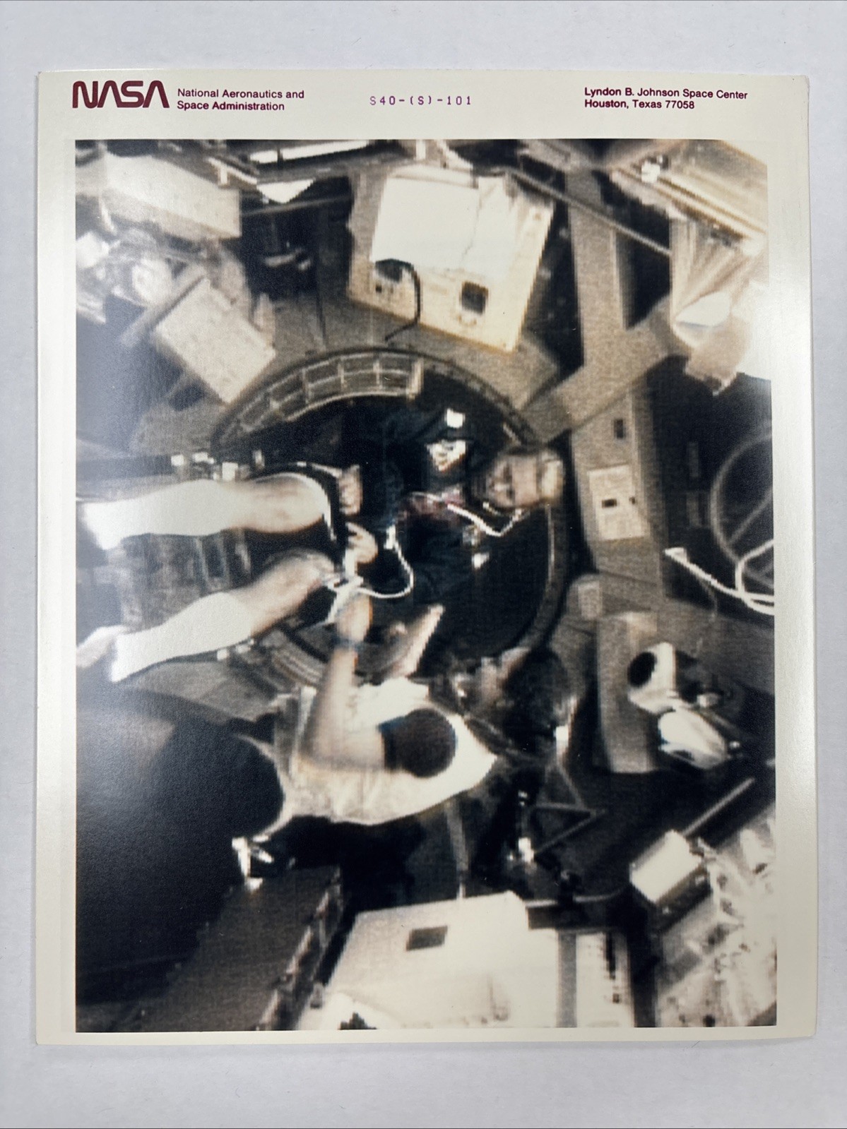NASA STS-40 Astronauts Seddon And Jernigan Working In Shuttle Press Photo