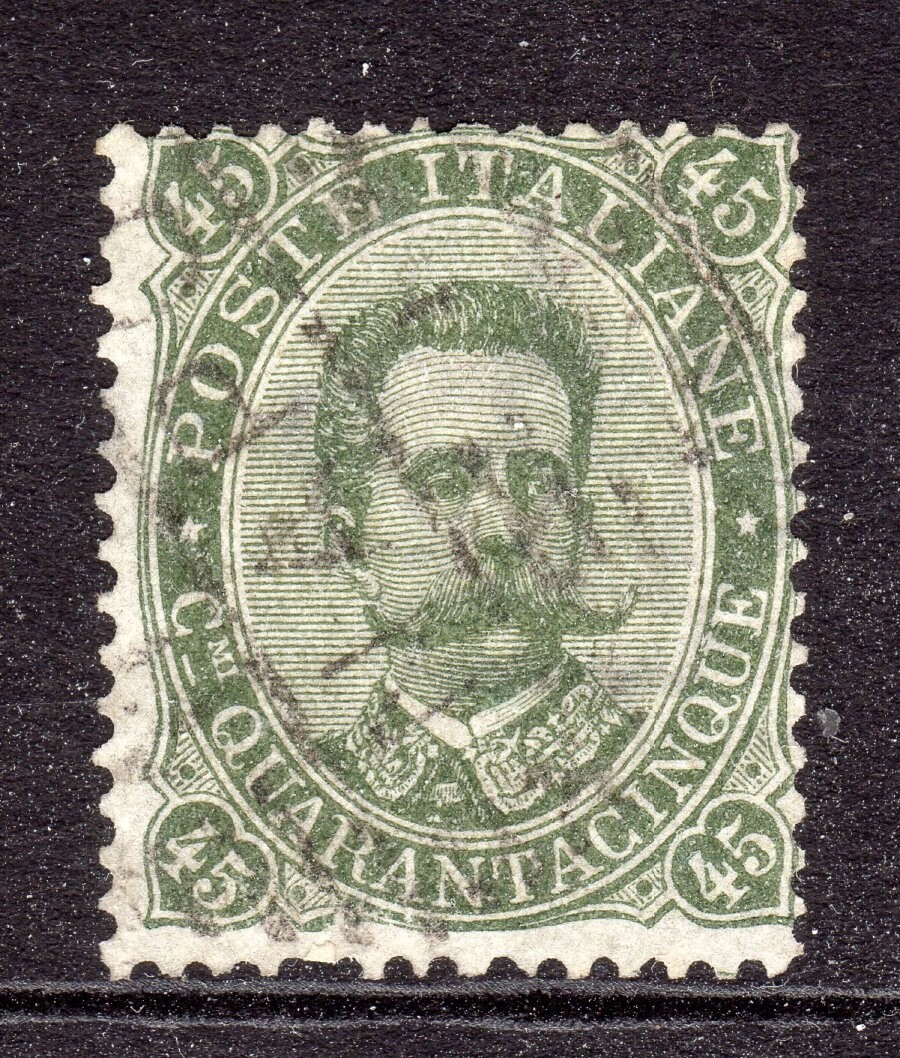 Italy Scott #  54 F/VF Used 1889 45 Cent King Humbert I #6
