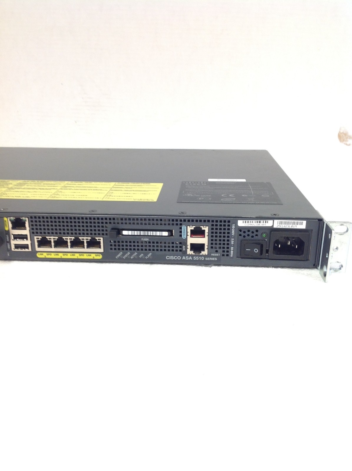Cisco ASA 5510 Adaptive Security Appliance Firewall w/ Rack Ears, 256MB Flash