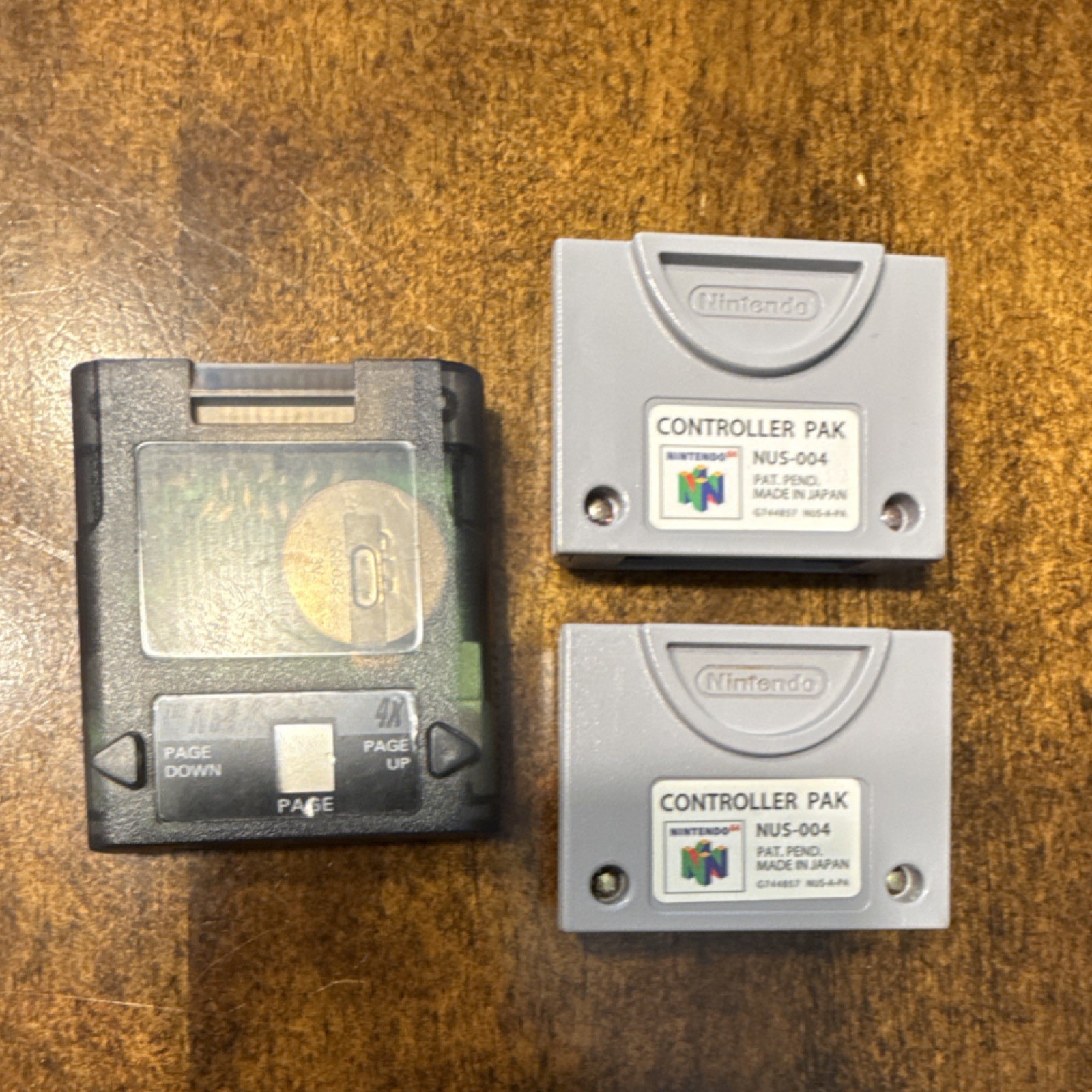Nintendo N64 Controller Pak NUS-004 Memory Card Lot of 2