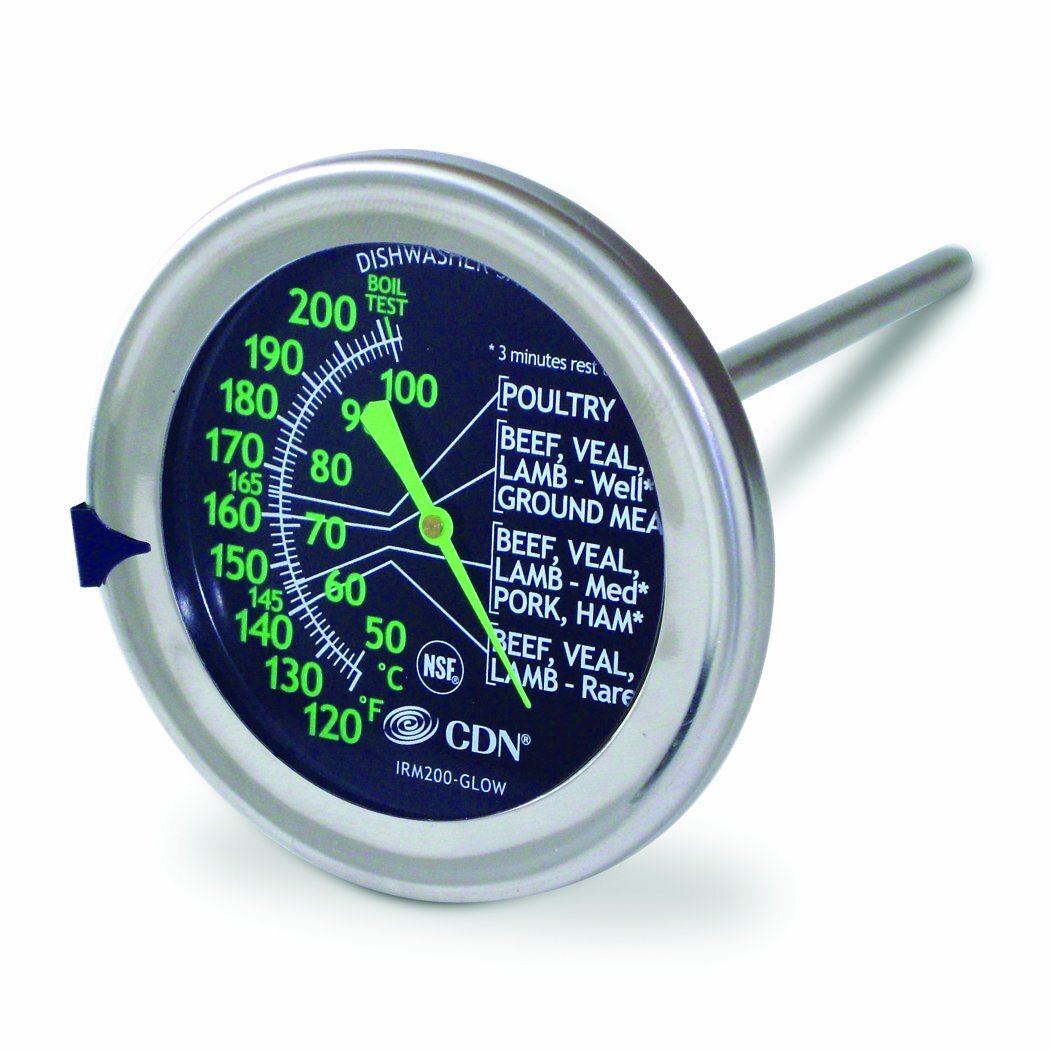 Ovenproof Meat Thermometer – Glow | ProAccurate®, Temperature Guide on 2" Dia...