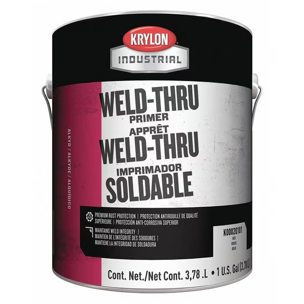 Krylon Gray Primer 1 Gallon Oil Based Alkyd Enamel Flat Weld Thru Rust Resistant