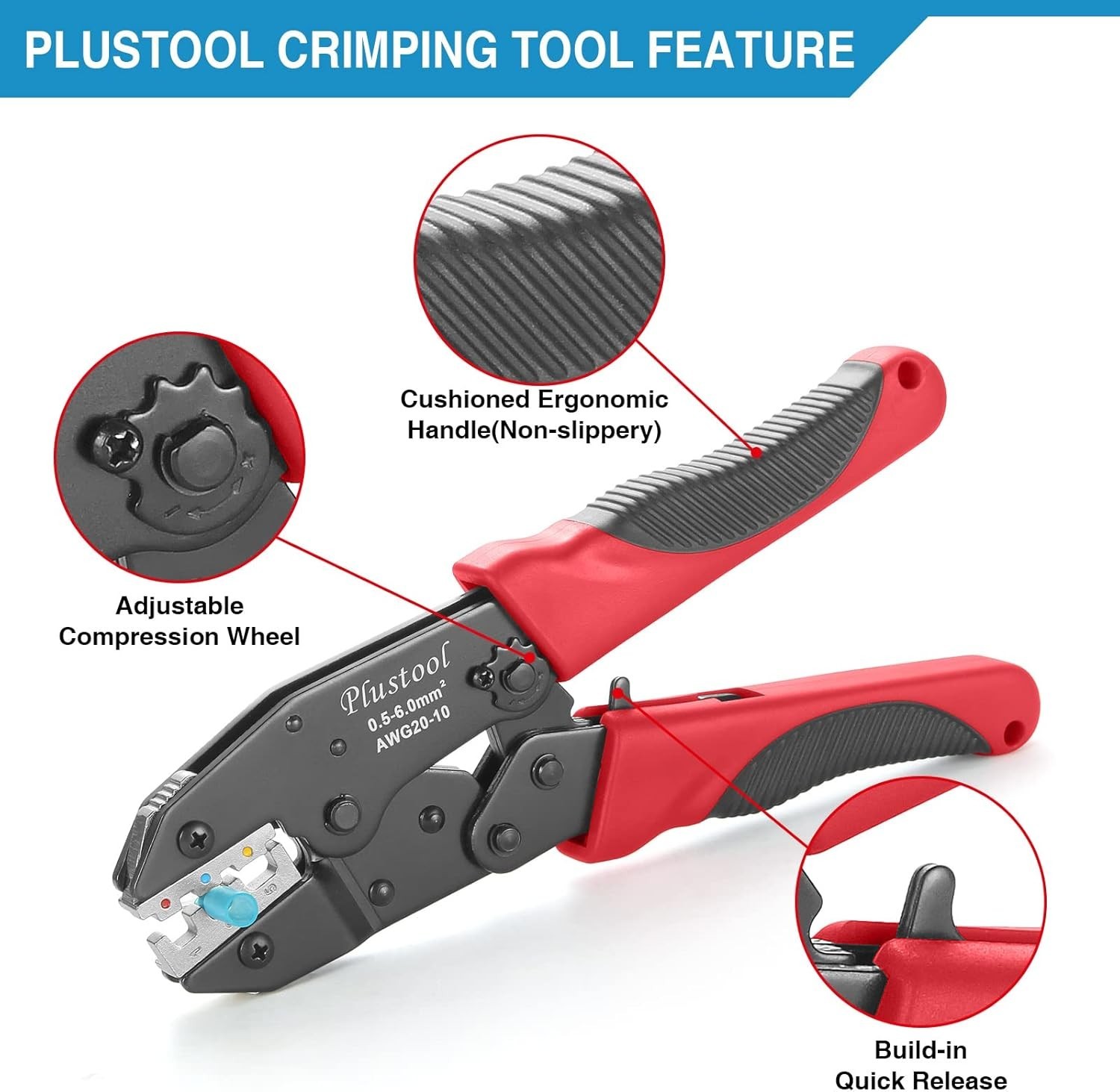 Versatile Ratcheting Electrical Crimping Tool - Perfect for Home and Auto Use