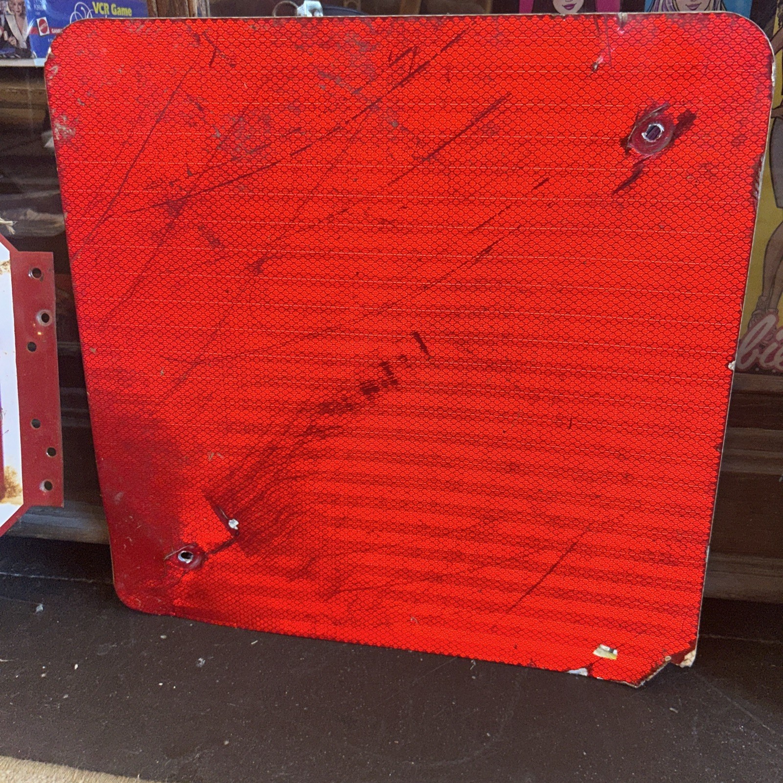 SOLID RED REFLECTIVE SIGN FOR DANGER  18 X 18