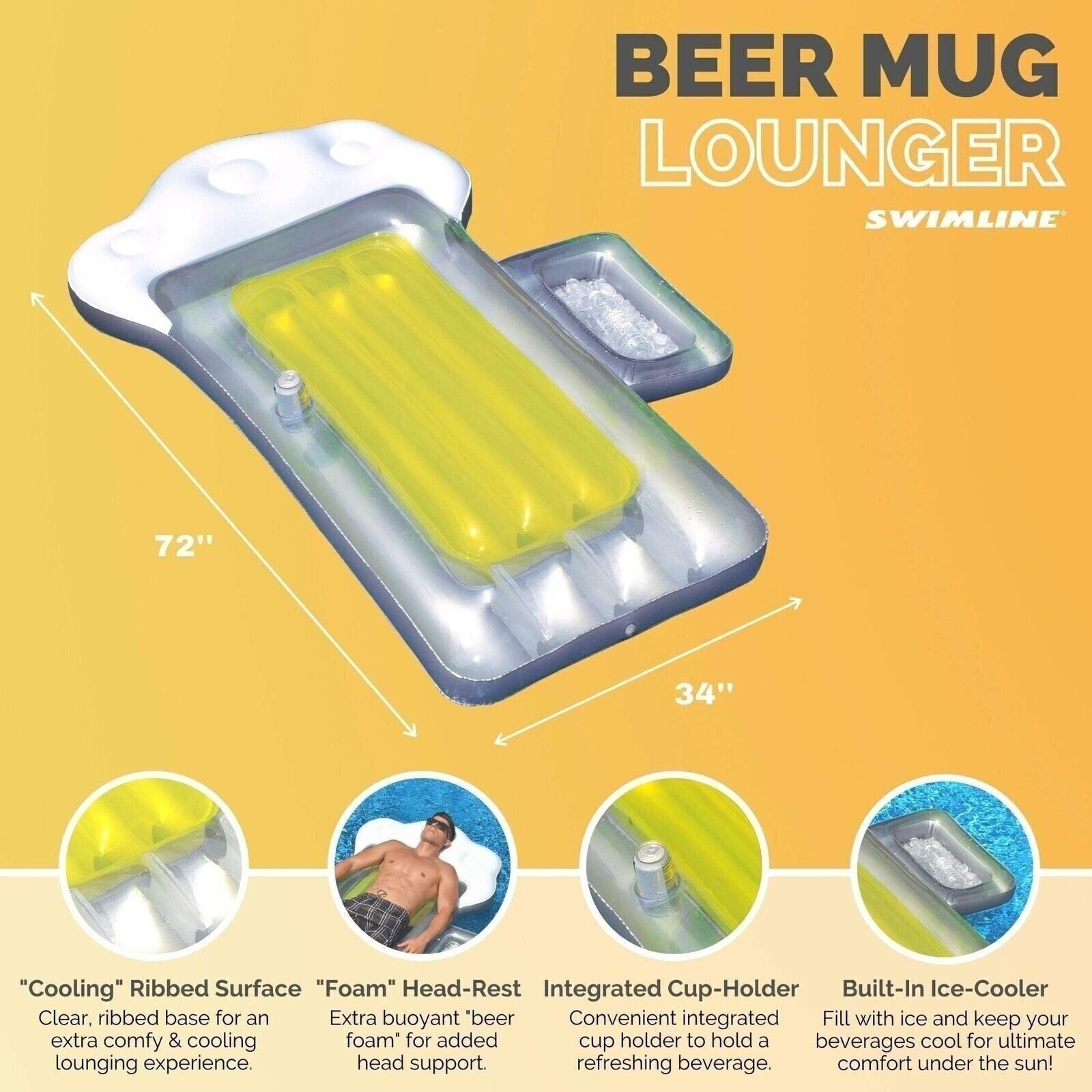 Swimline Beer Mug Pool Float