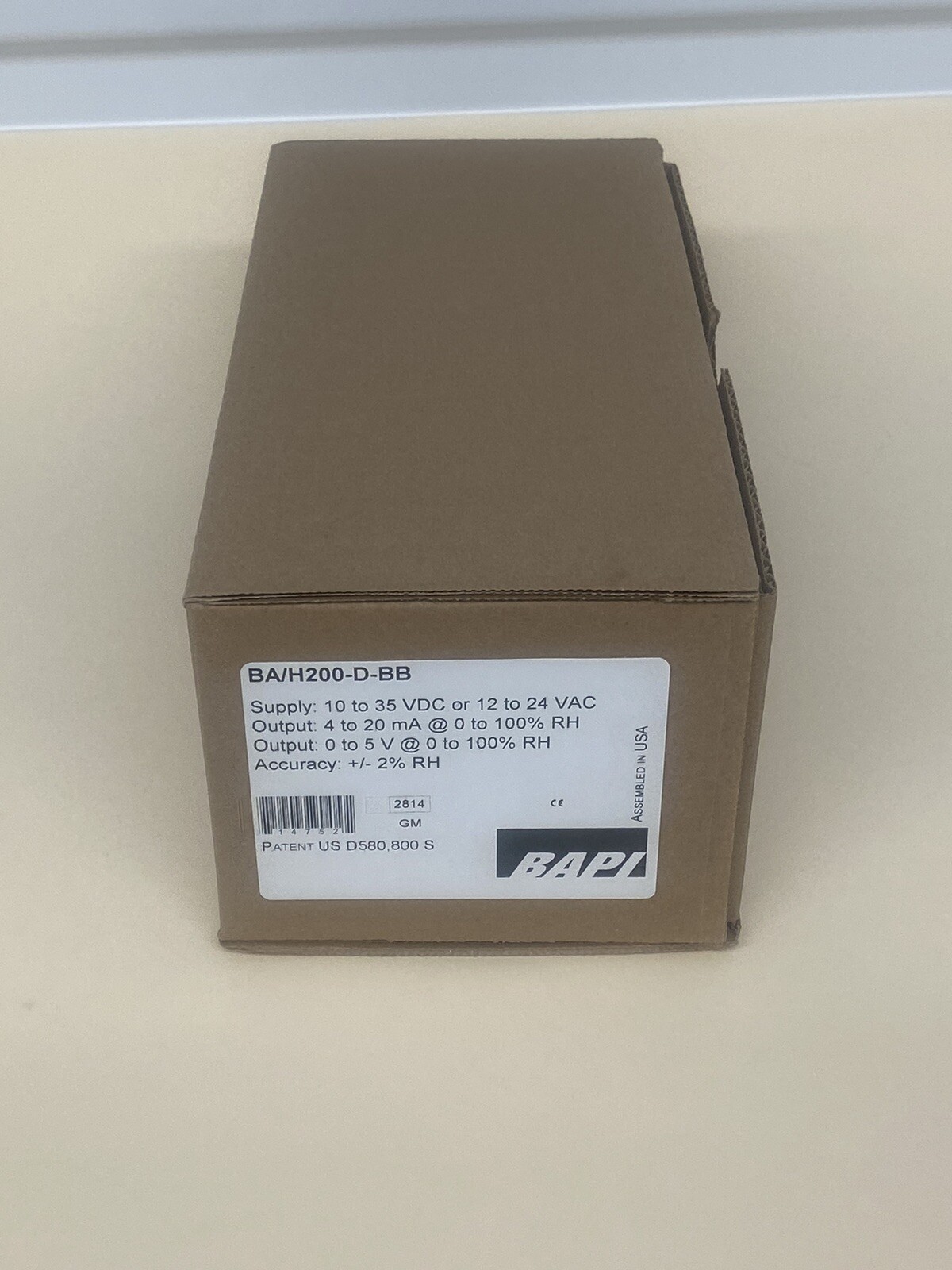 BAPI BA/H200-D-BB RELATIVE HUMIDITY DUCT SENSOR / TRANSMITTER NEW IN BOX