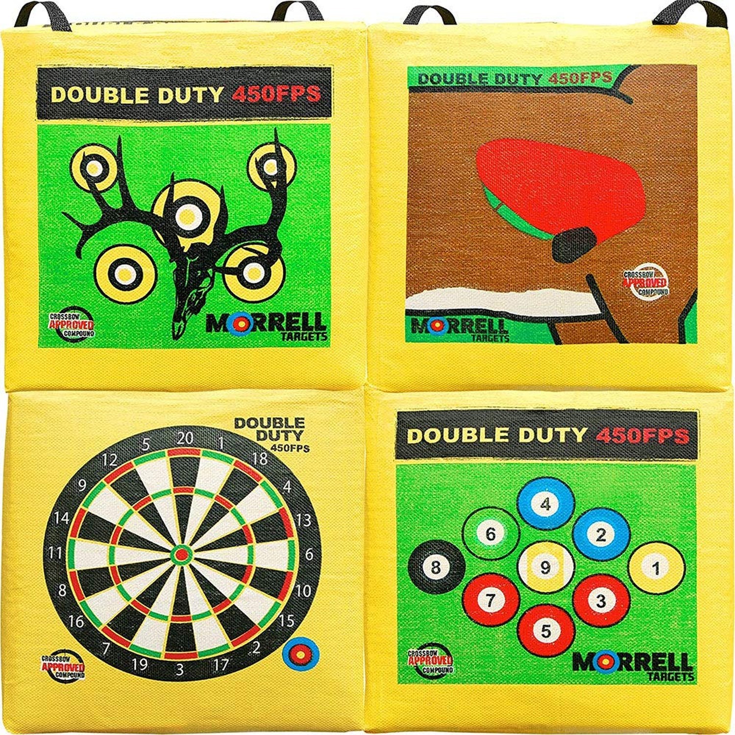 Morrell Double Duty 450 FPS Cube Field Point Archery Bag Target with Traditio...