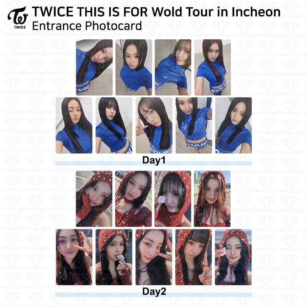 TWICE THIS IS FOR World Tour In INCHEON Entrance Photocard Day1 / Day2 KPOP