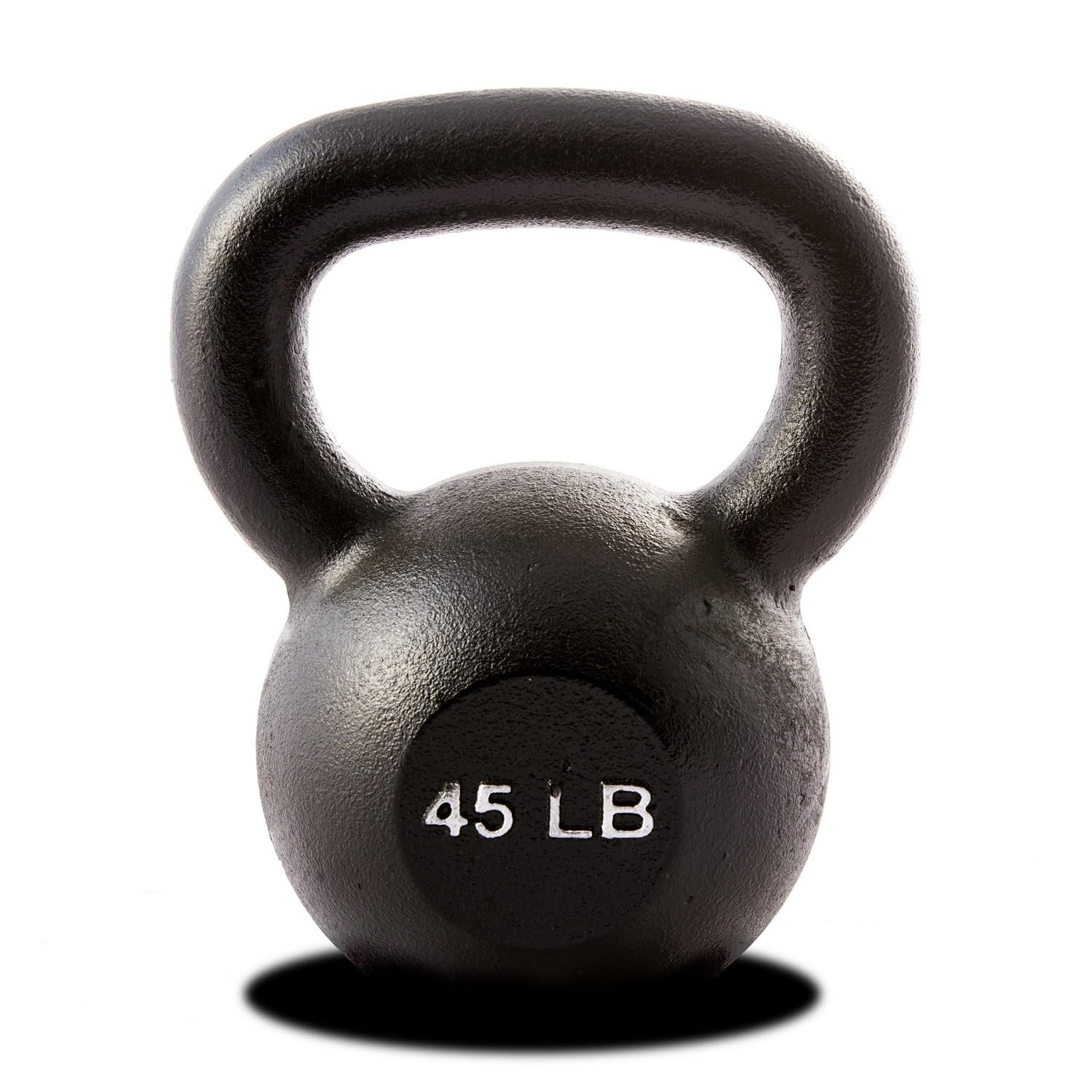 York Barbell Kettlebell Weights – 45 LB Cast Iron Kettlebells with Matte Black