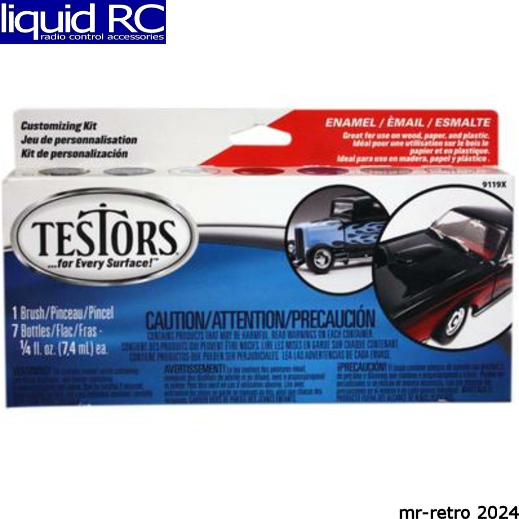 Testors 9119X Enamel Kit:Model Car 6 Colors