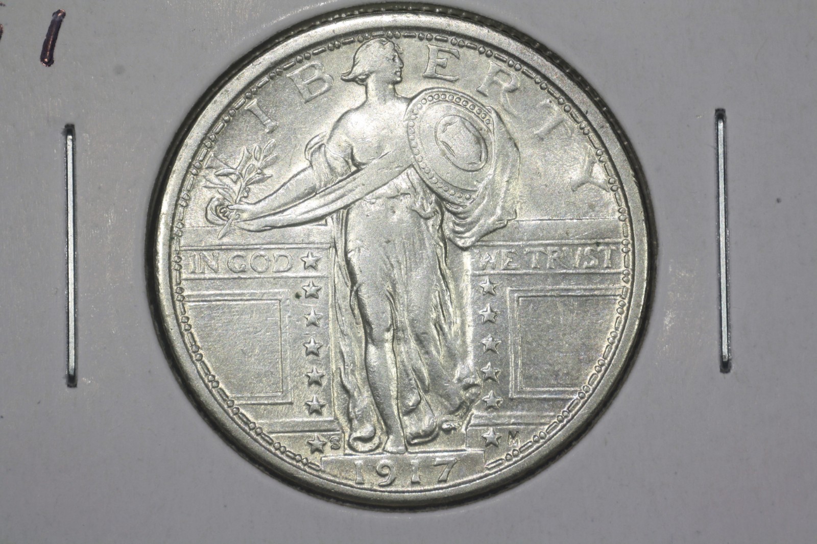 1917-S Ty I Standing Liberty Quarter, Choice AU+