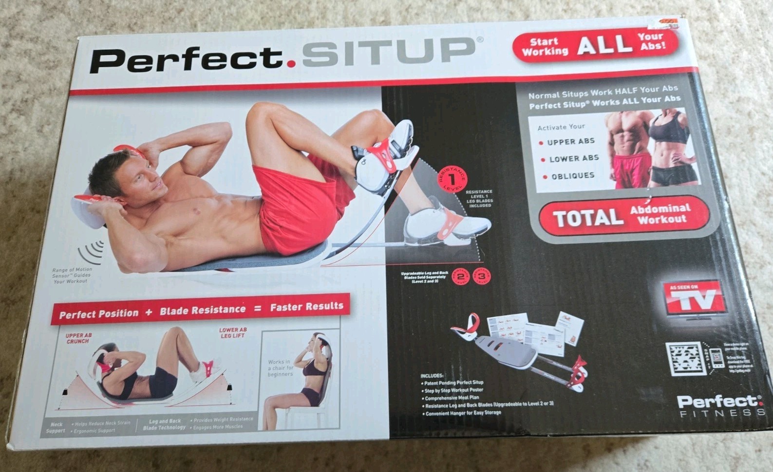 Perfect Sit-Up by Perfect Fitness, Crunch Abs Trainer Toner Home Gym Fitness