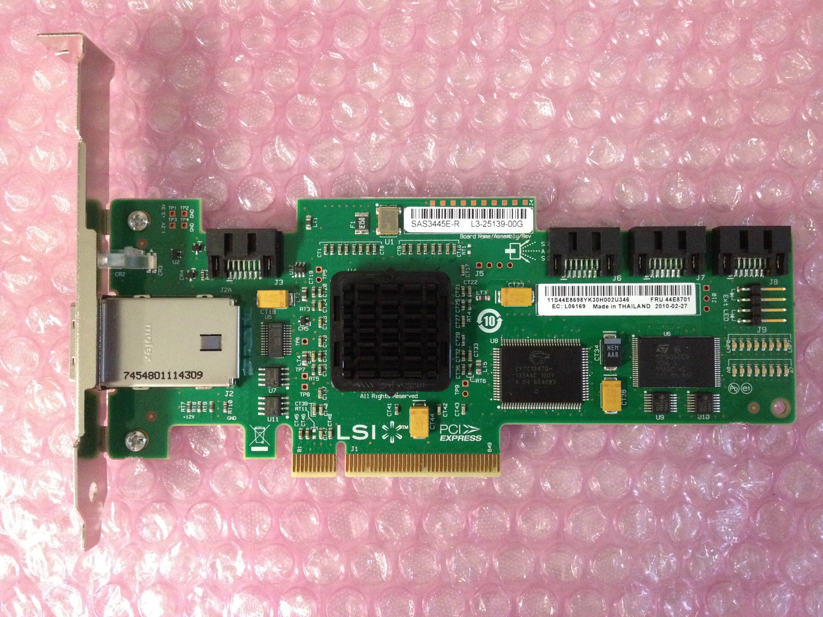 IBM LSI Logic SAS3445E-R RAID Controller Card 3Gb/s 44E8701 L3-25139-00F RAID