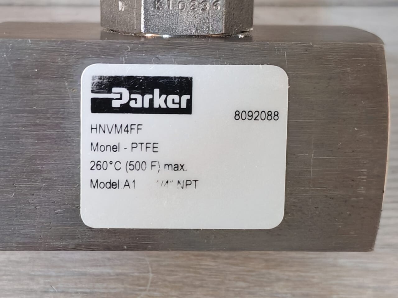 PARKER HNVM4FF BS NEEDLE VALVE -MONEL