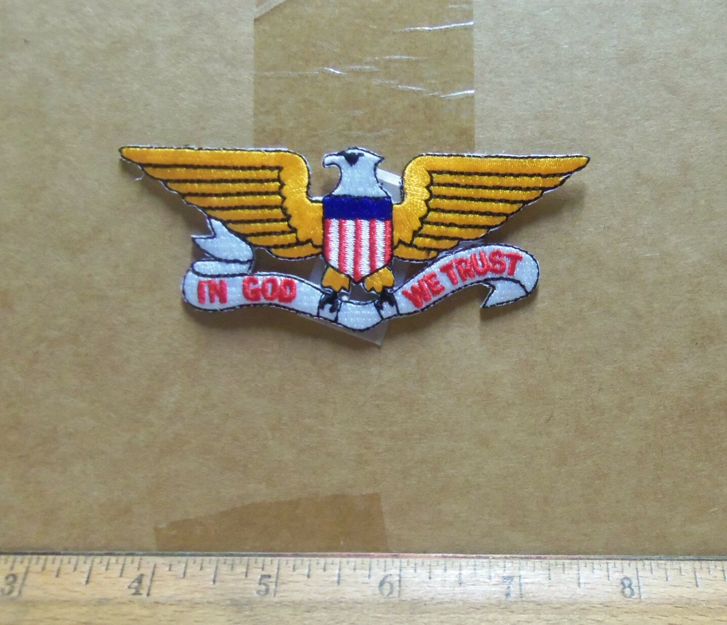 In God We Trust with Eagle Embroidered Patch