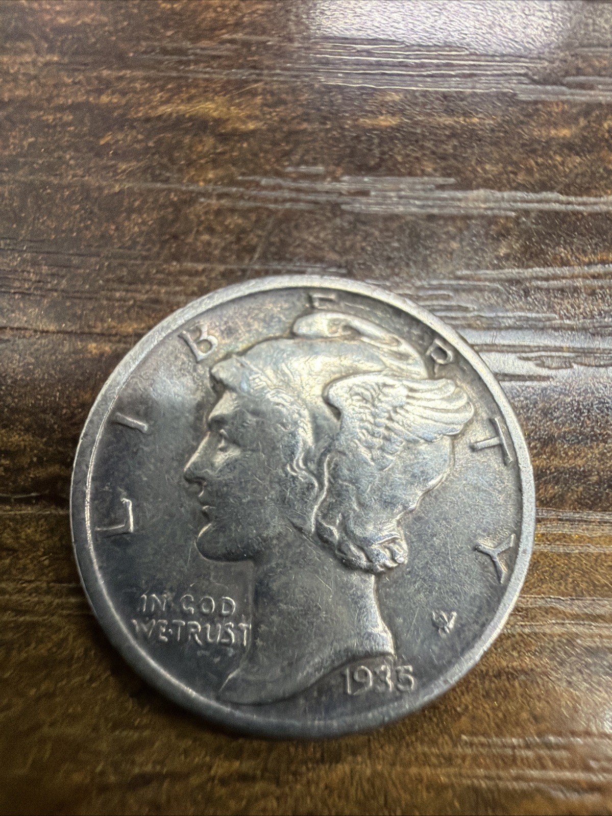 1935 Mercury Dime - Actual Silver Coin  Shown Same Day Shipping