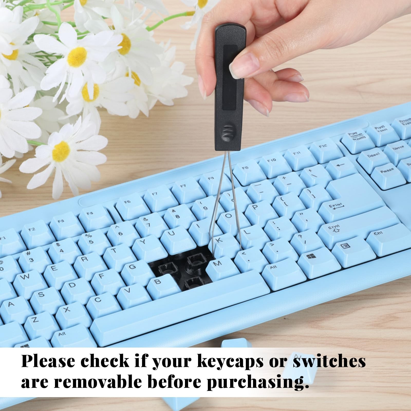 5 Pack Keyboard Keycap Puller Dust Removal Brush for Computer Keyboard Appliance