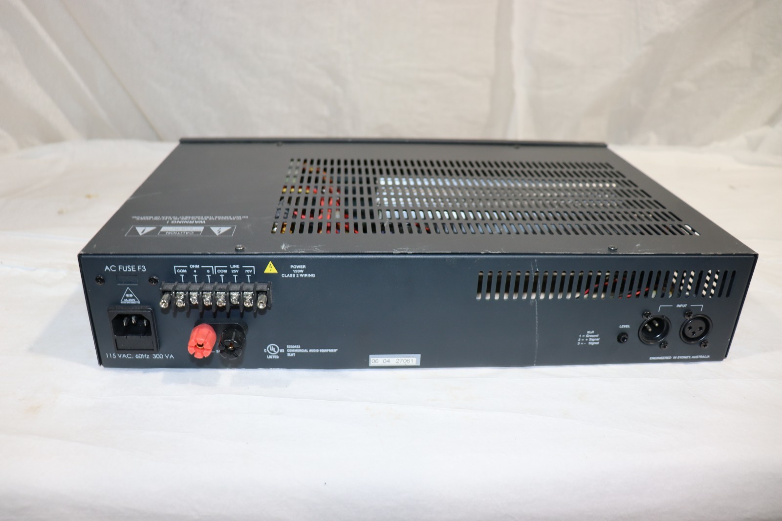 Australian Monitor AMIS 120P 120W Rack Mount Amplifier Single Channel Sub-Woofer