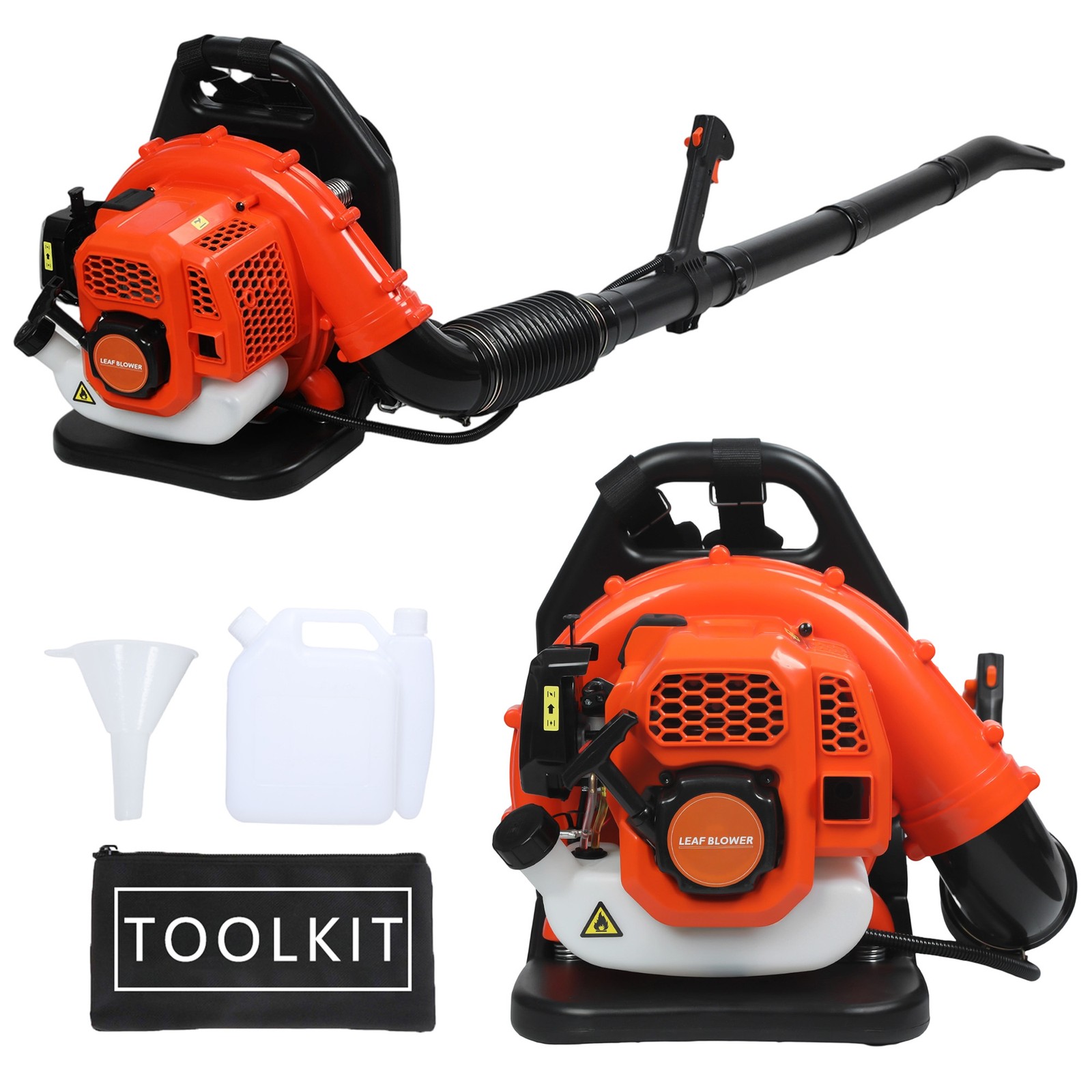 Leaf Blower 52CC 2-Stroke Backpack Gas Powered Leaf Blower 550CFM 2.3HP