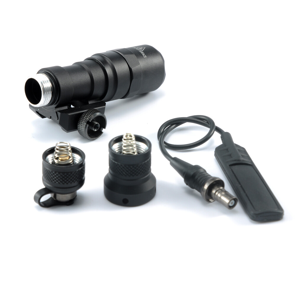 M600B M300B Tactical Light LED Weapon Flashlight with Pressure Switch & Tail Cap