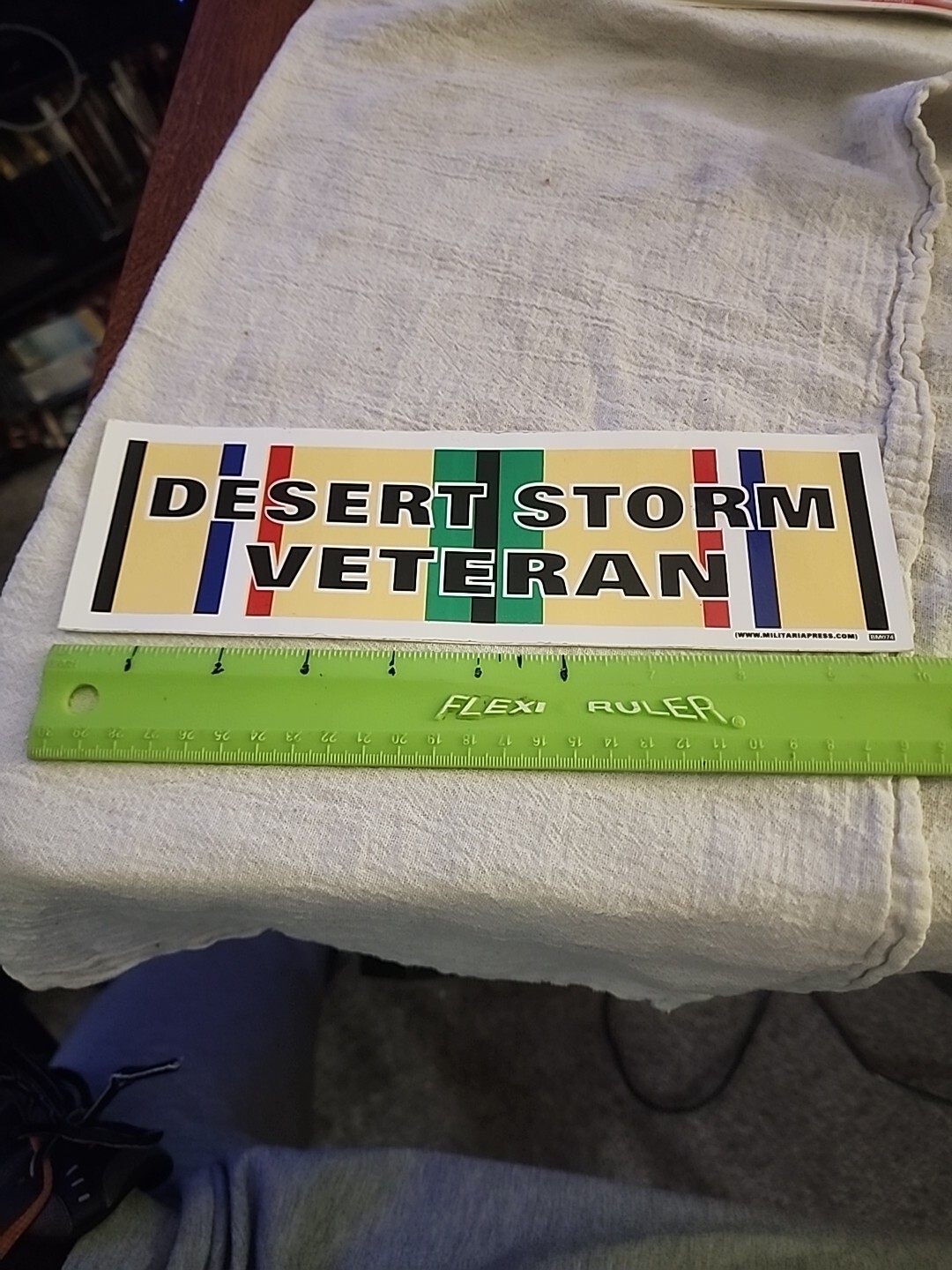 Desert Storm Veteran Bumper Sticker - 10" x 3"