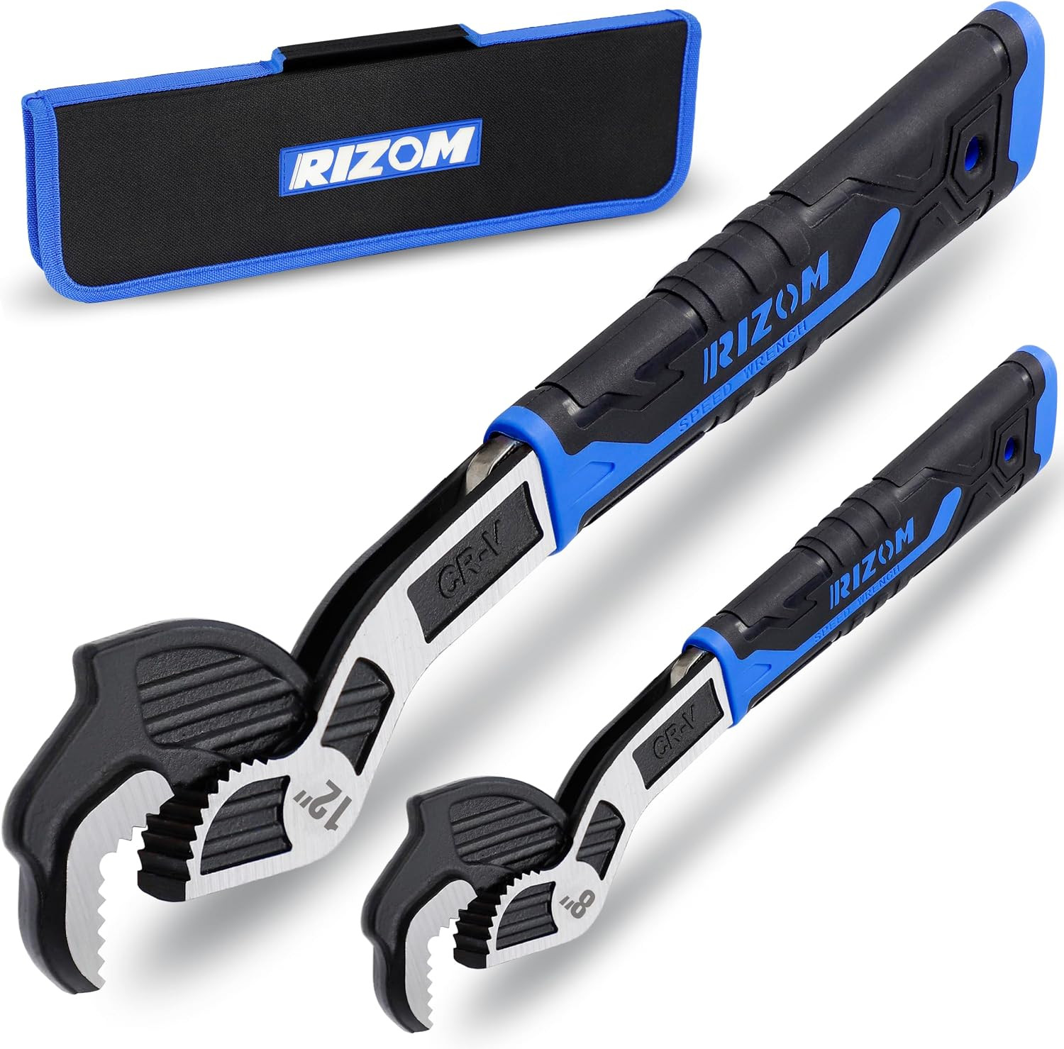 Self Adjusting Wrench, 8” and 12” Pipe Wrench, 2 Piece Self Adjustable Wrench Se