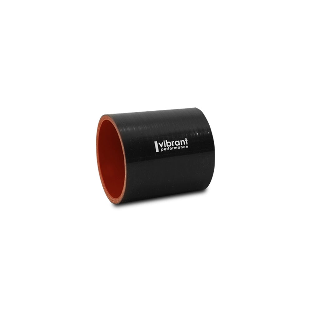 Vibrant Hose Coupler 2716; Aramid Reinforced Black Silicone, 3.5 x 3 in. Long