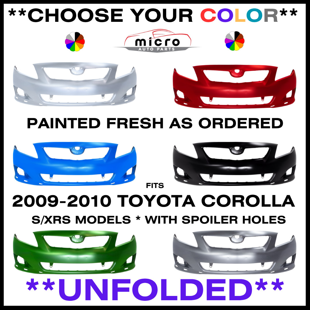 NEW FRONT BUMPER FOR 2009-2010 COROLLA S/XRS PAINTED CHOOSE YOUR COLOR TO1000342