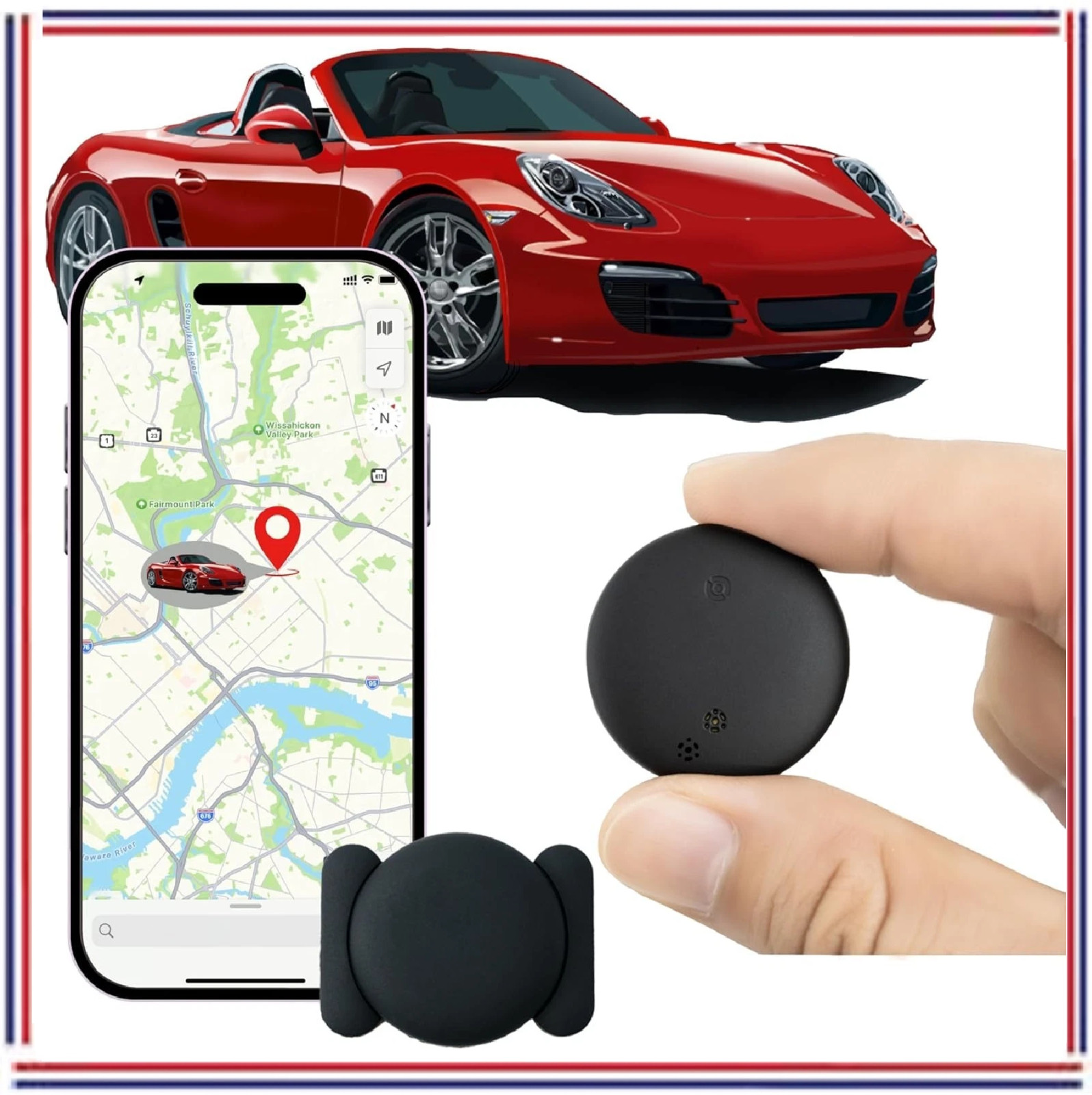 Magnetic GPS Tracker for Vehicles Car Tracking Device Mini Hidden for iPhone US