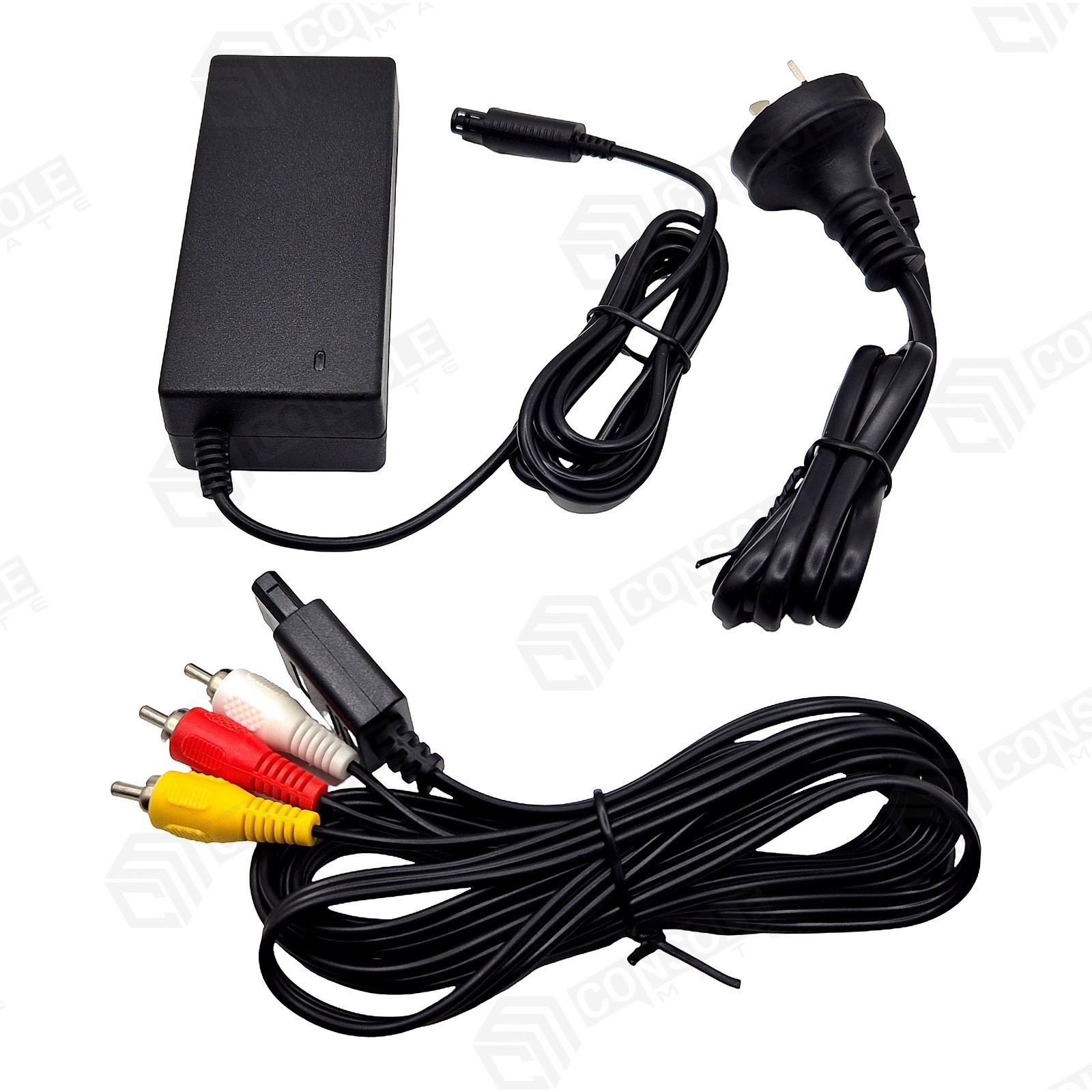 GameCube Power Supply & Composite AV Cable Set for Nintendo NGC | AU Plug