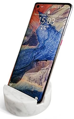 Luxurious Marble Cell Phone Stand Holder for Cellphone Tablet On Desk, Solid