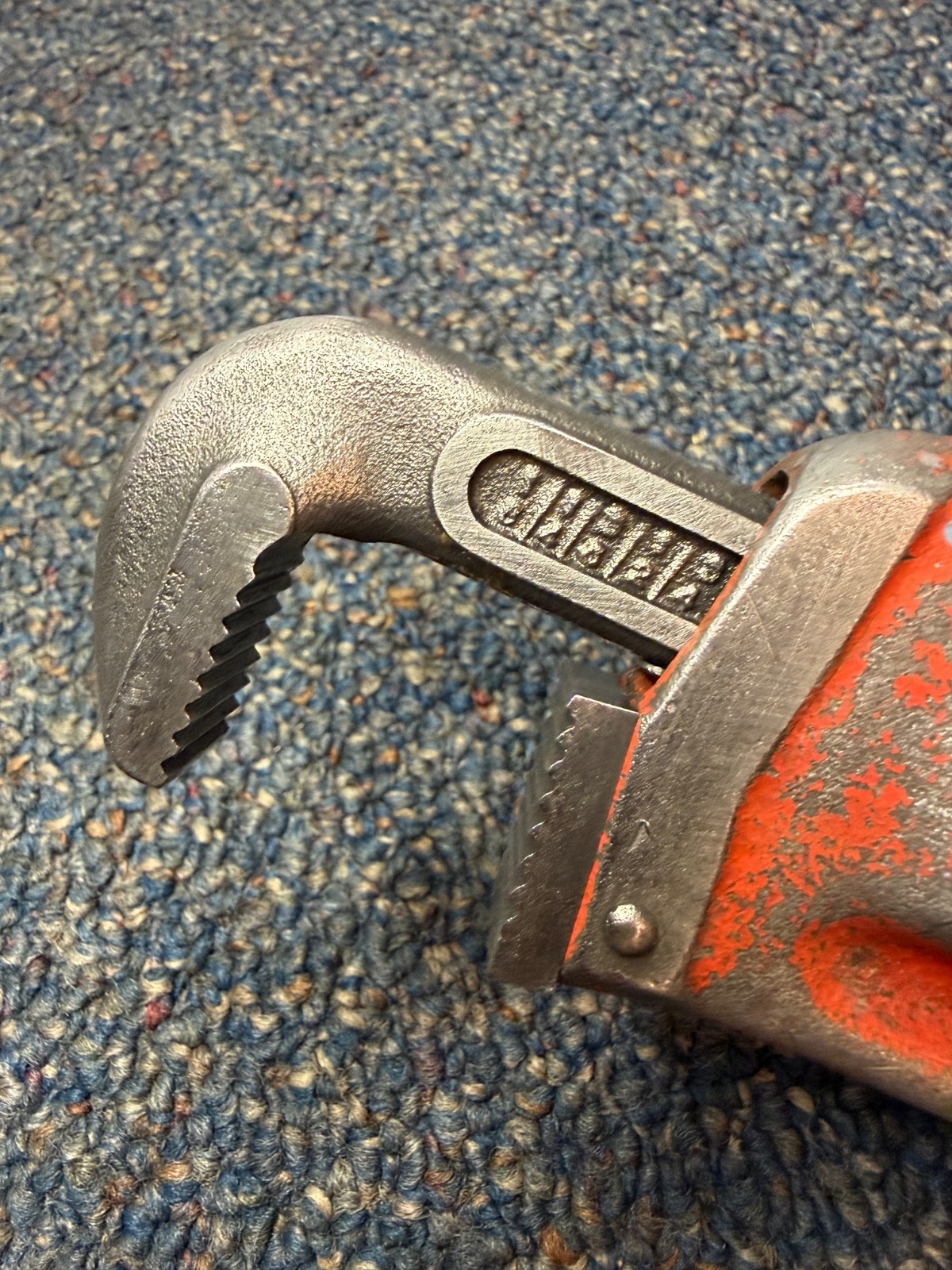 Vtg Ridgid 8" pipe wrench, vg condition