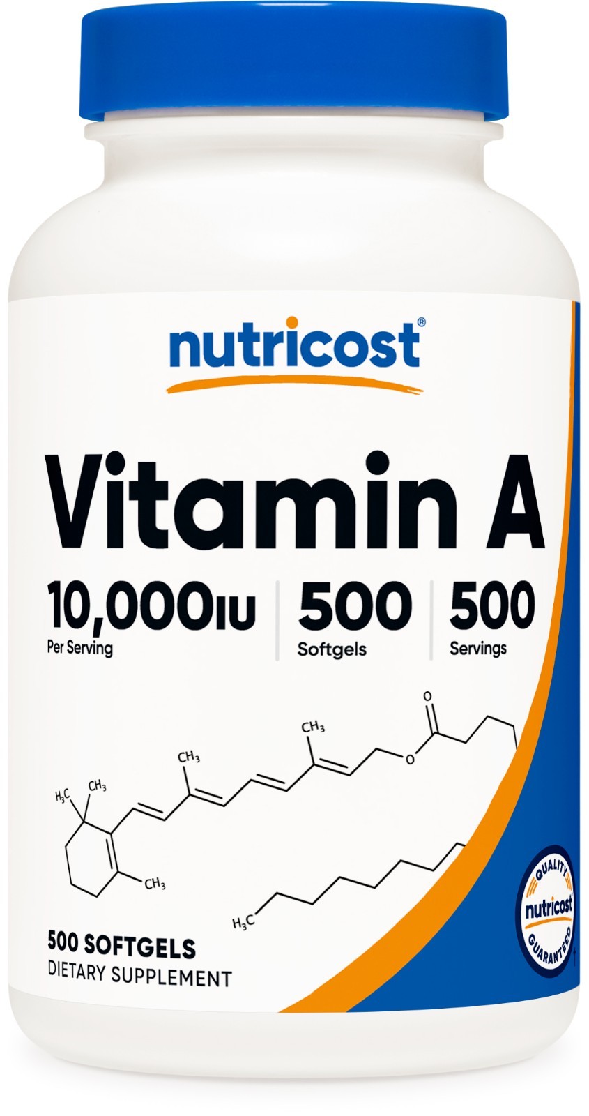 Nutricost Vitamin A 10,000iu - 500 SFG - Gluten Free & Non-GMO