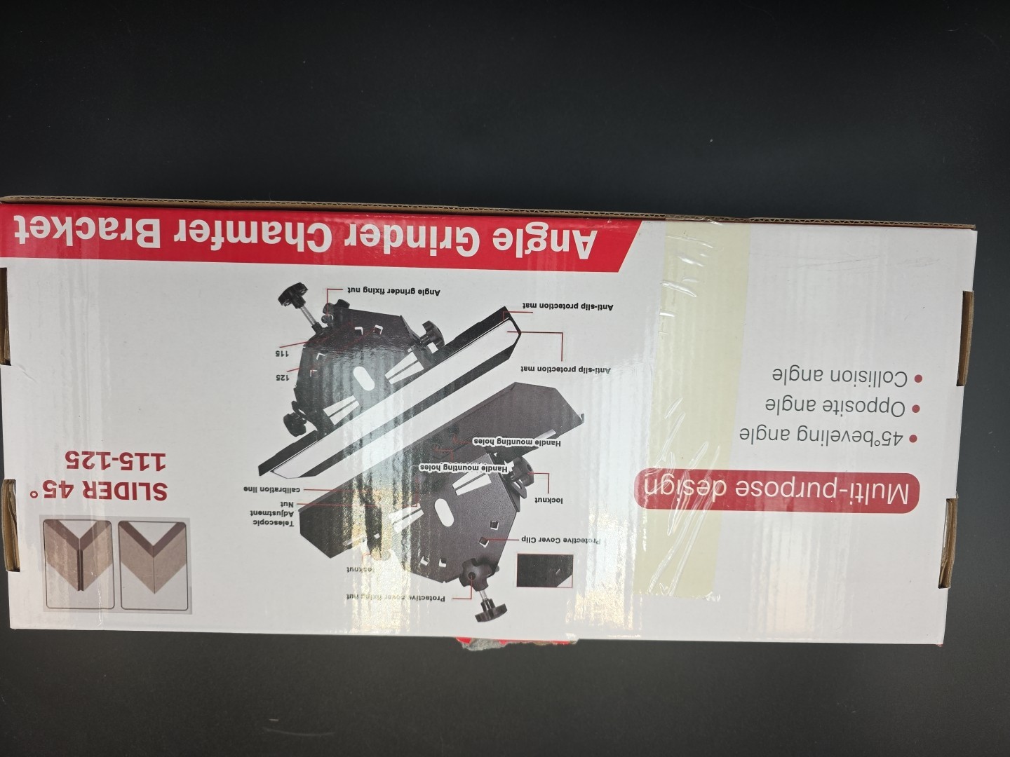 Angle Grinder Chamfer Bracket 45 Degree Tile Cutting Machine Chamfering Tool