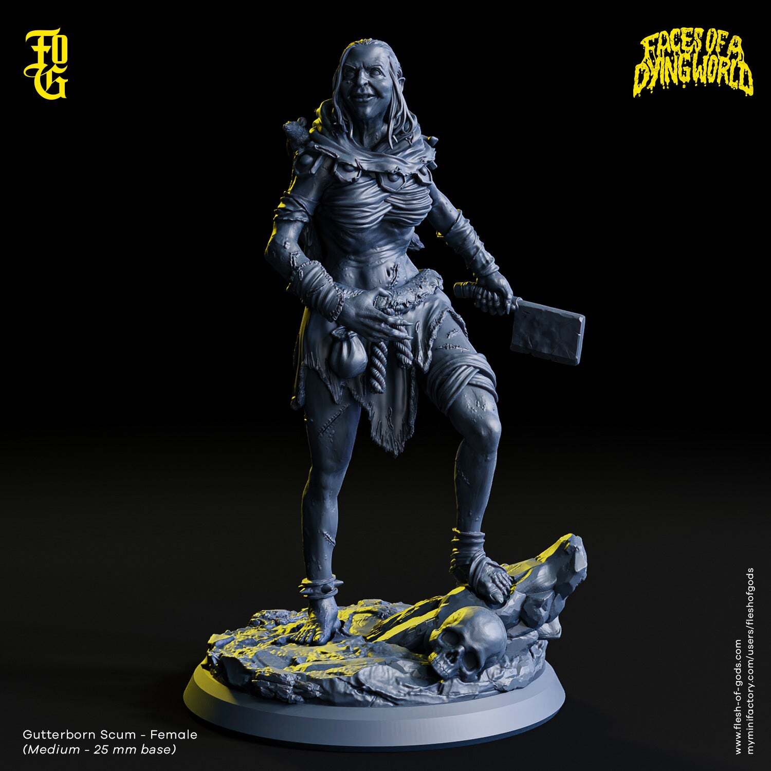 Gutterborn Scum (Female) - Faces of a Dying World - Flesh of Gods - Wargaming D&