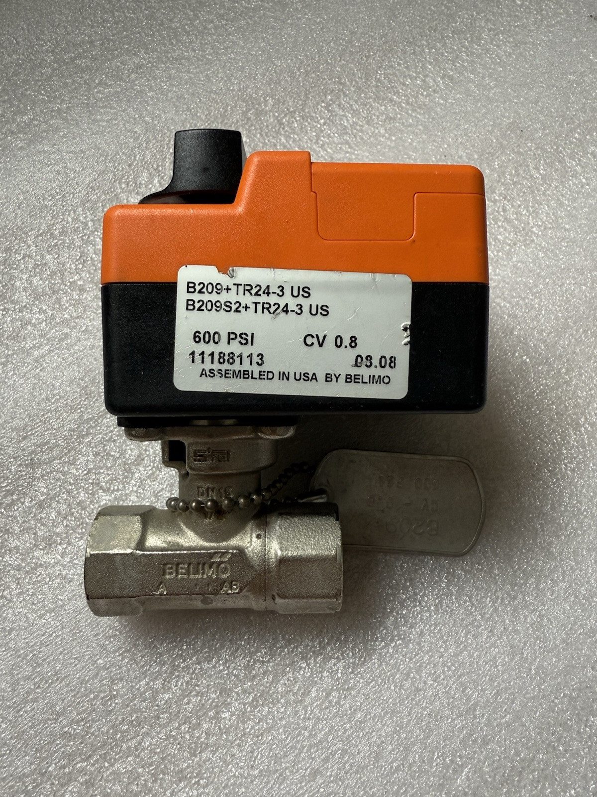 BELIMO B209+TR24-3 US CHARACTERIZED CONTROL VALVE CCV 1/2" 2-WAY VALVE