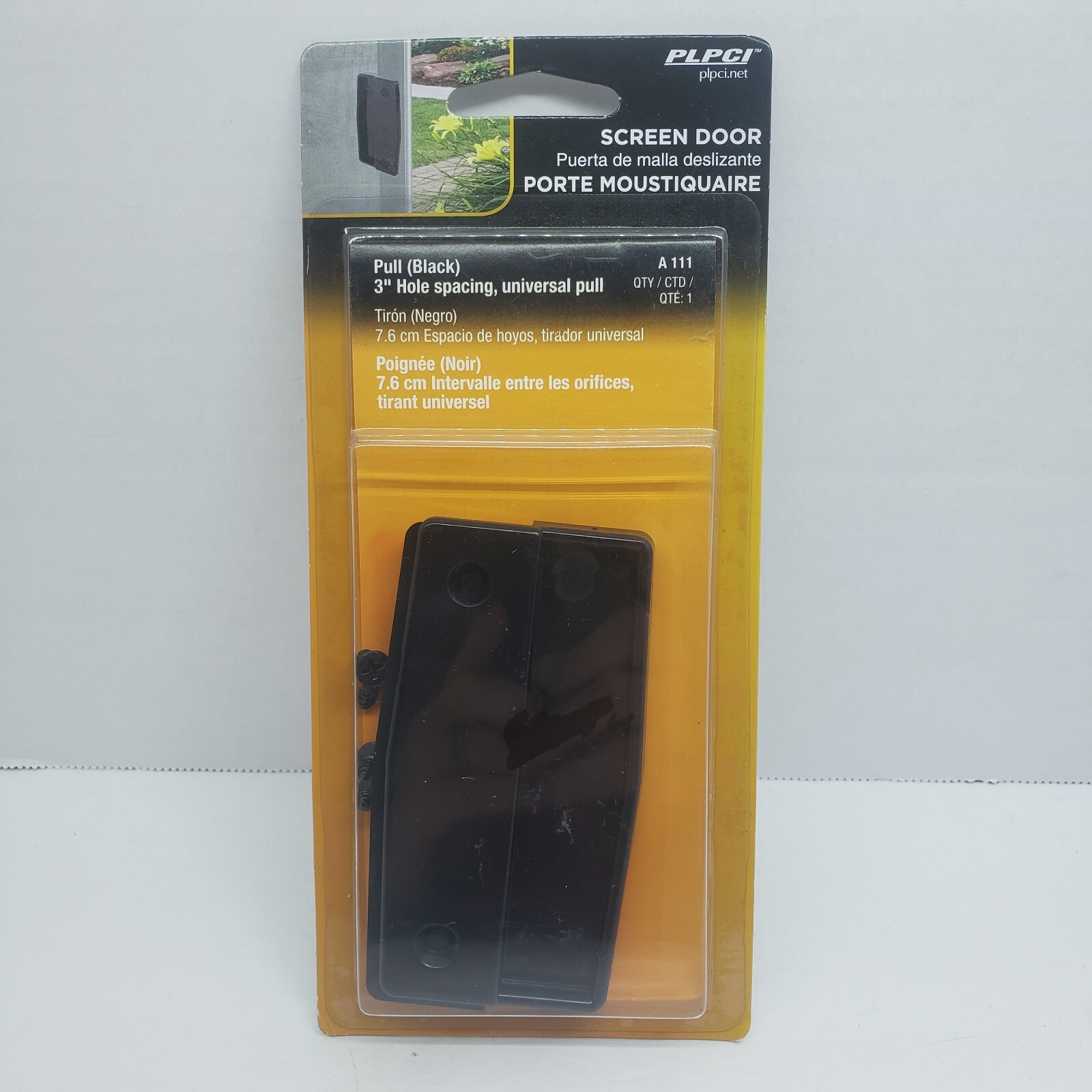 Prime Line Sliding Screen Door  Pull  Black # A-111