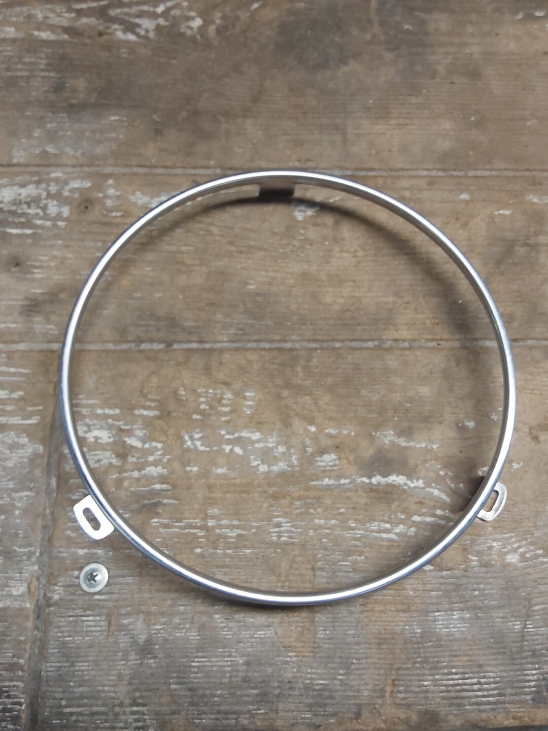 Harley Davidson Inner Headlight Indicator Light Bucket Trim Ring Silver 7"