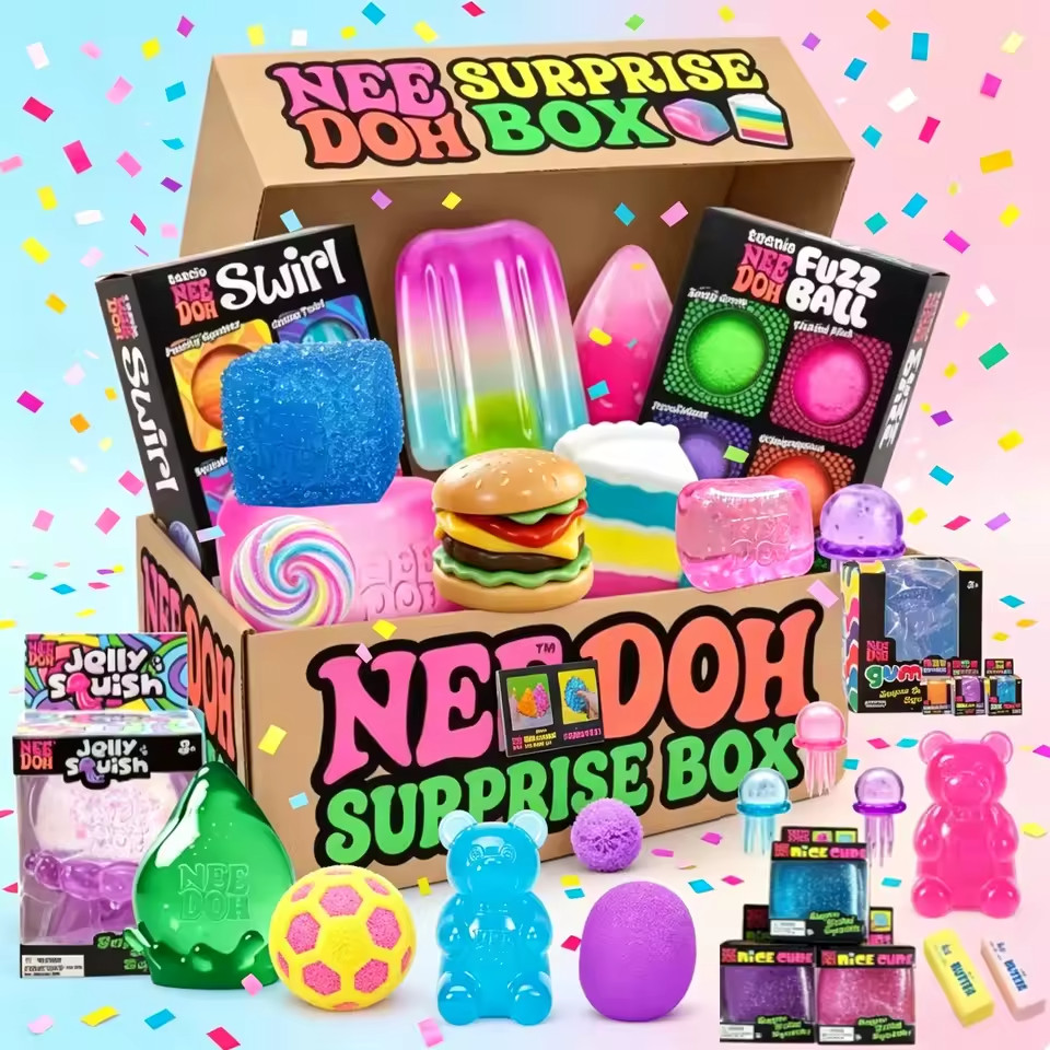 Nee Doh Surprise Blind Box Fidget Toys Set Slow Rebound Squishy Stress Relief