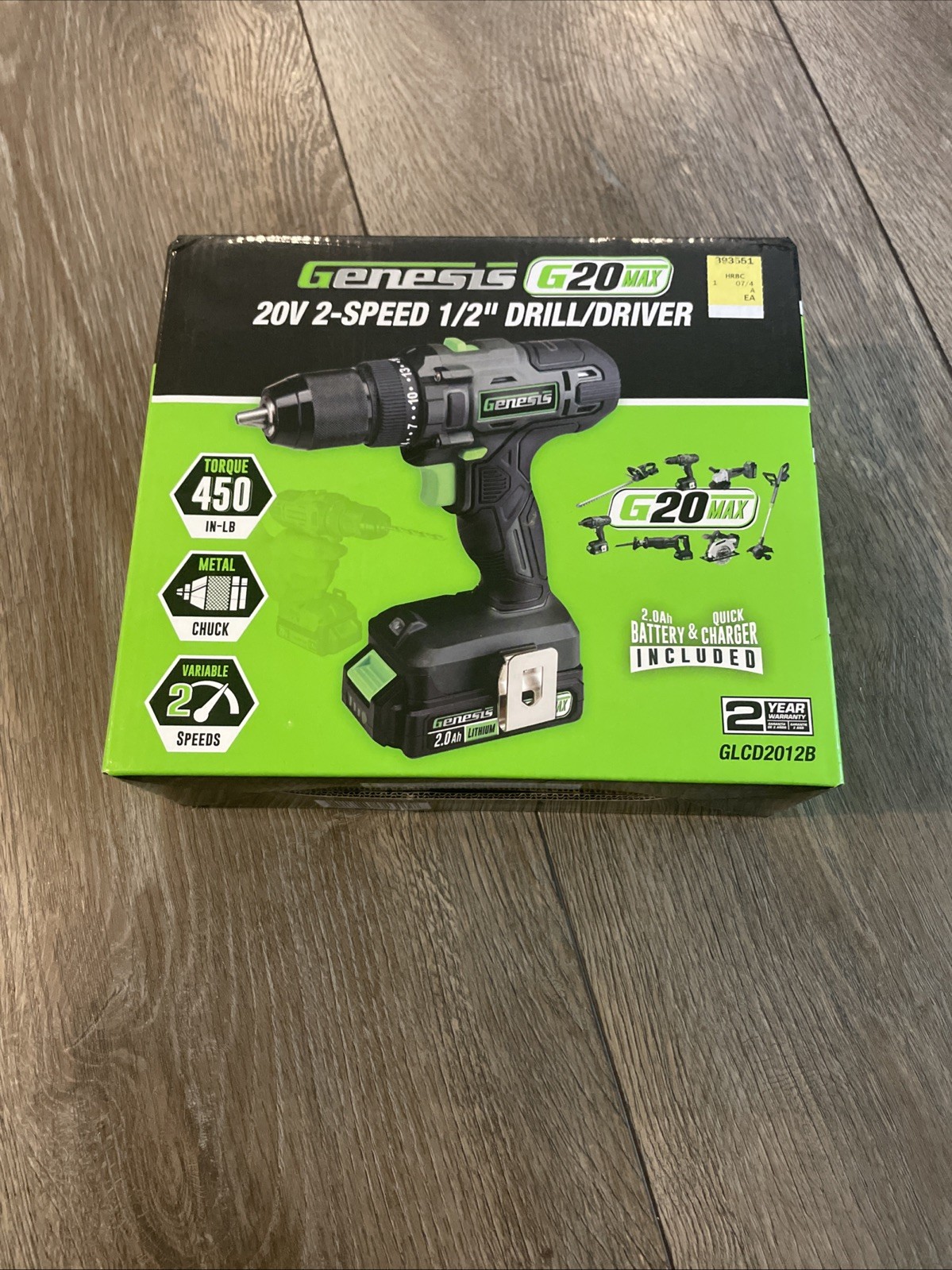Genesis Special Edition GLCD20CSE 20V Cordless Drill/Driver 3/8" Keyless Chuck