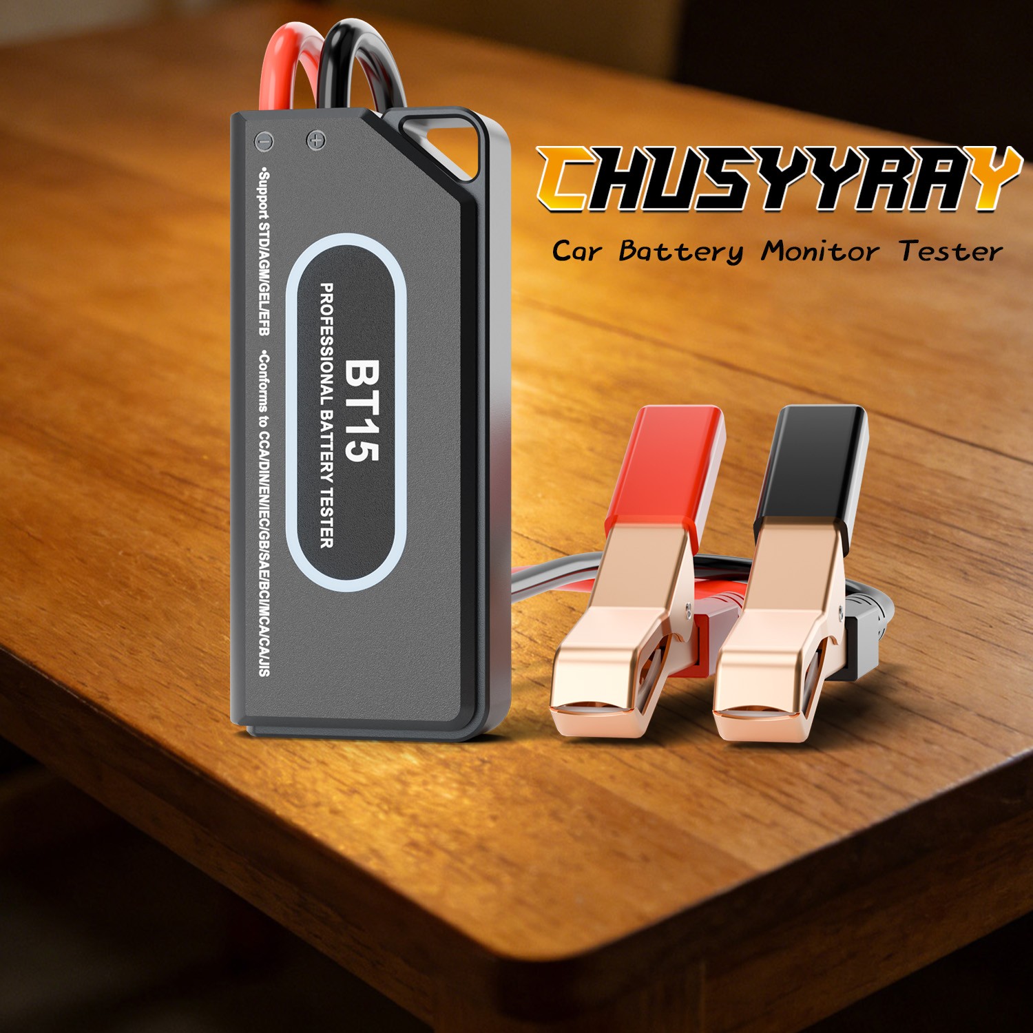 CHUSYYRAY Car Battery Load Tester Bluetooth 12V Auto Battery Monitor Analyzer