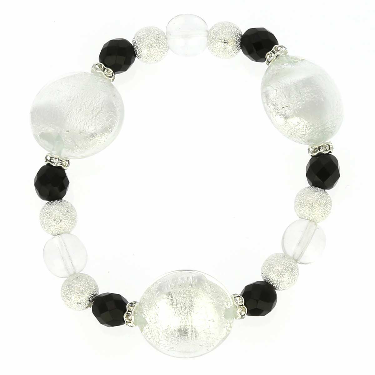 GlassOfVenice Murano Glass Magic Bracelet - Snow and Ice