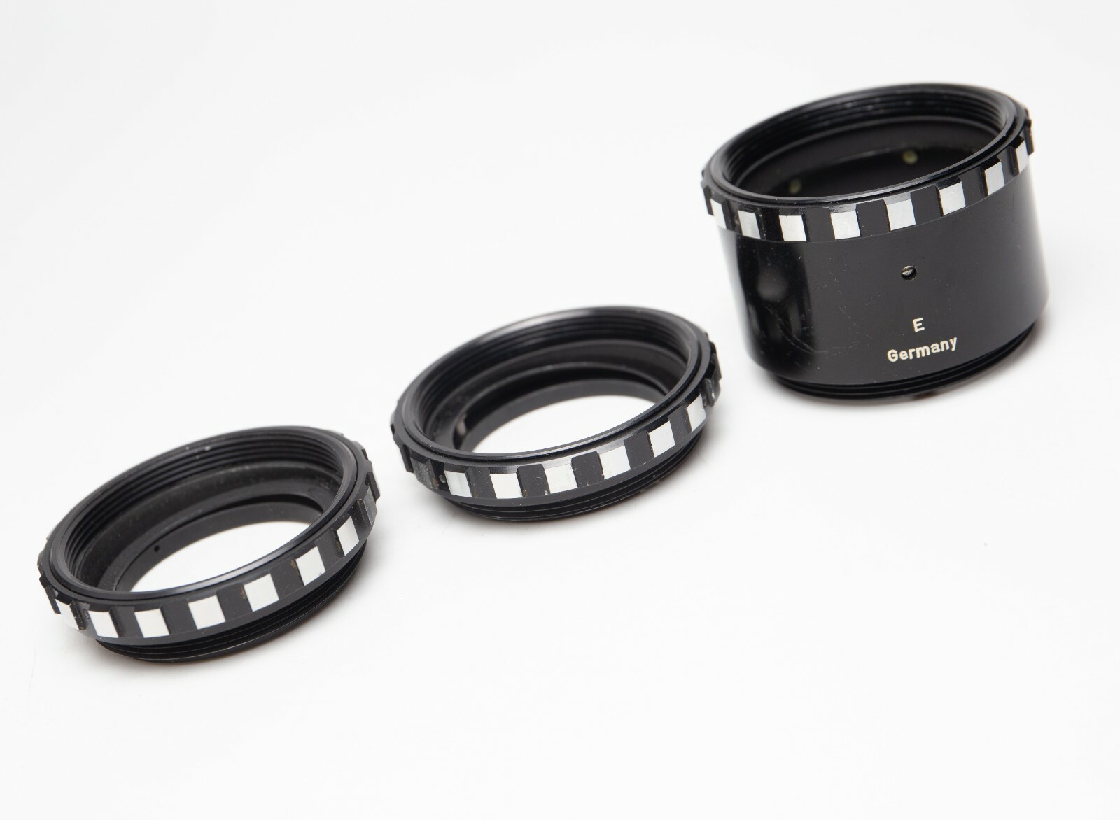 M42 Extension Tubes Set 7.5mm, 7.5mm, 28.5mm w/Auto Aperture Pins - E. Germany