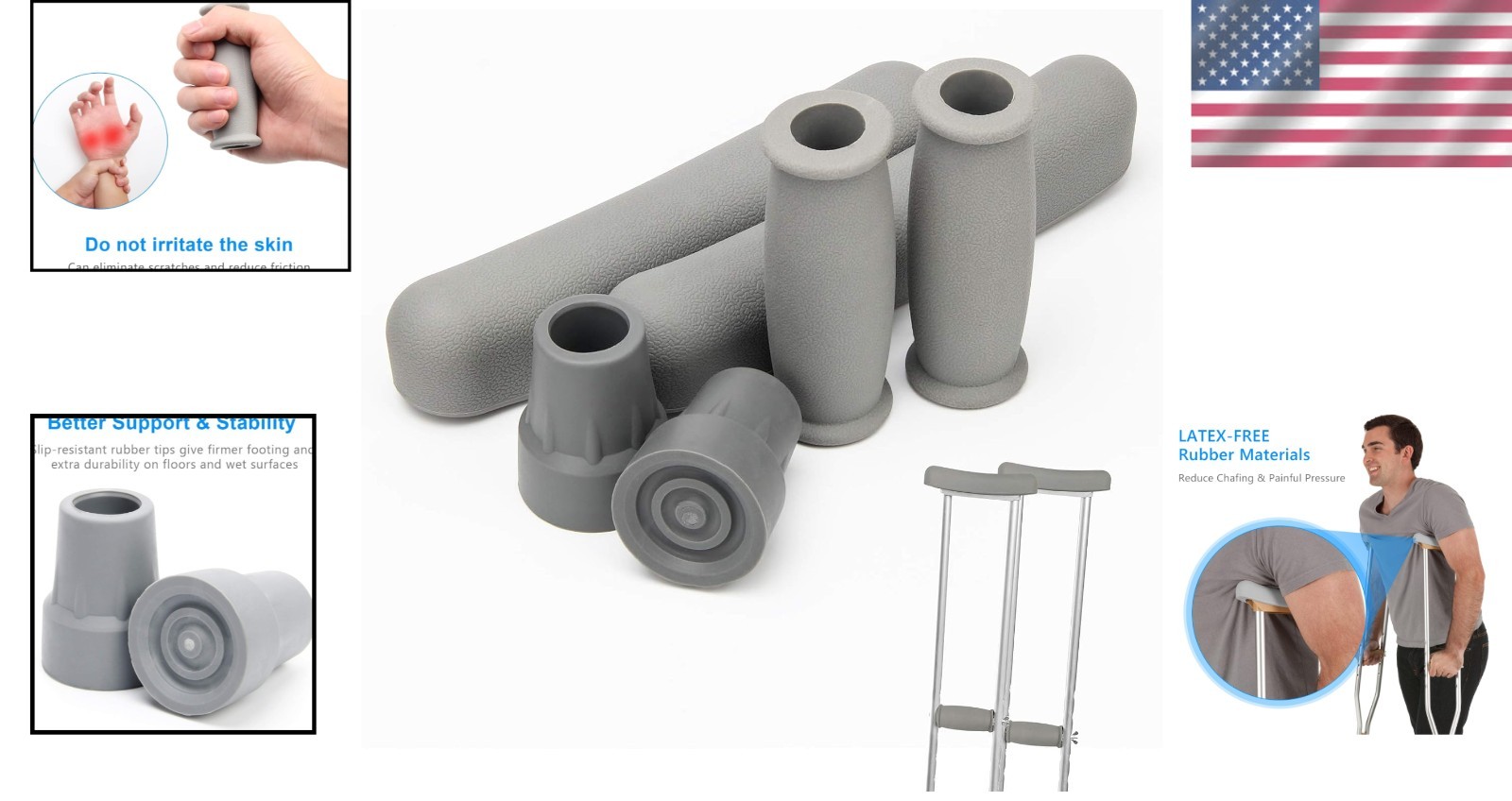 Soft & Durable Crutch Padding - Easy to Clean, Perfect for Rehab Needs