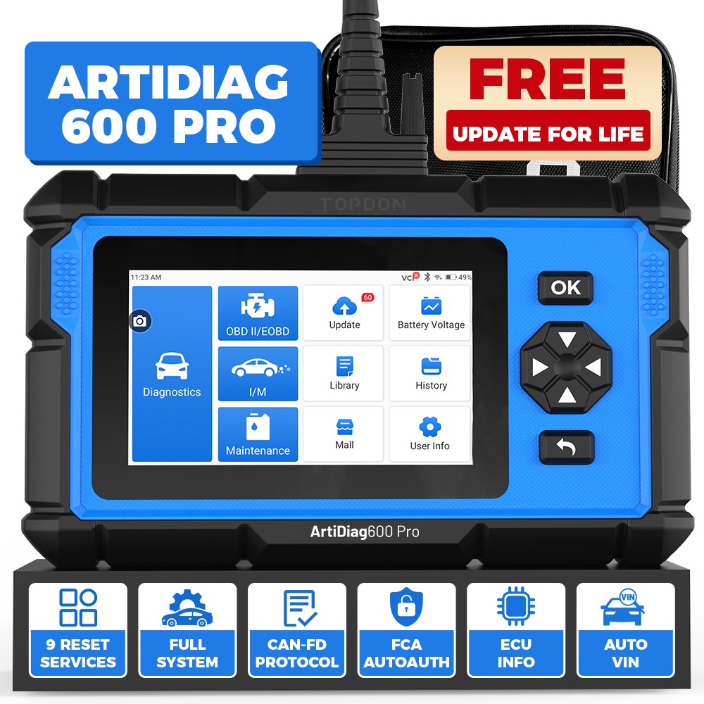 2026 TOPDON AD600 PRO All system Diagnostic Scanner Tool Engine ABS SRS SAS TPMS