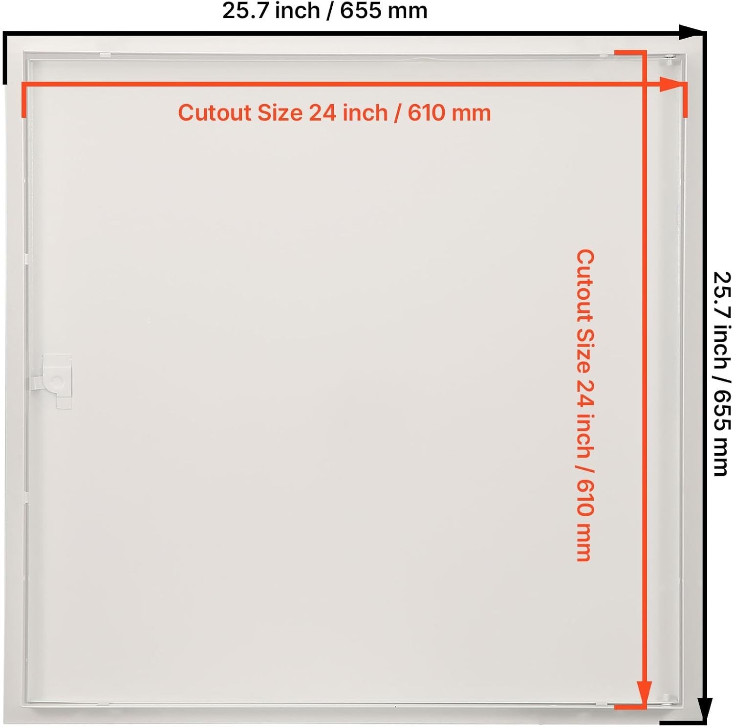 Access Panel Metal 24x24 Inch Steel Wall Ceiling Cam Lock Hinged Removable Si...